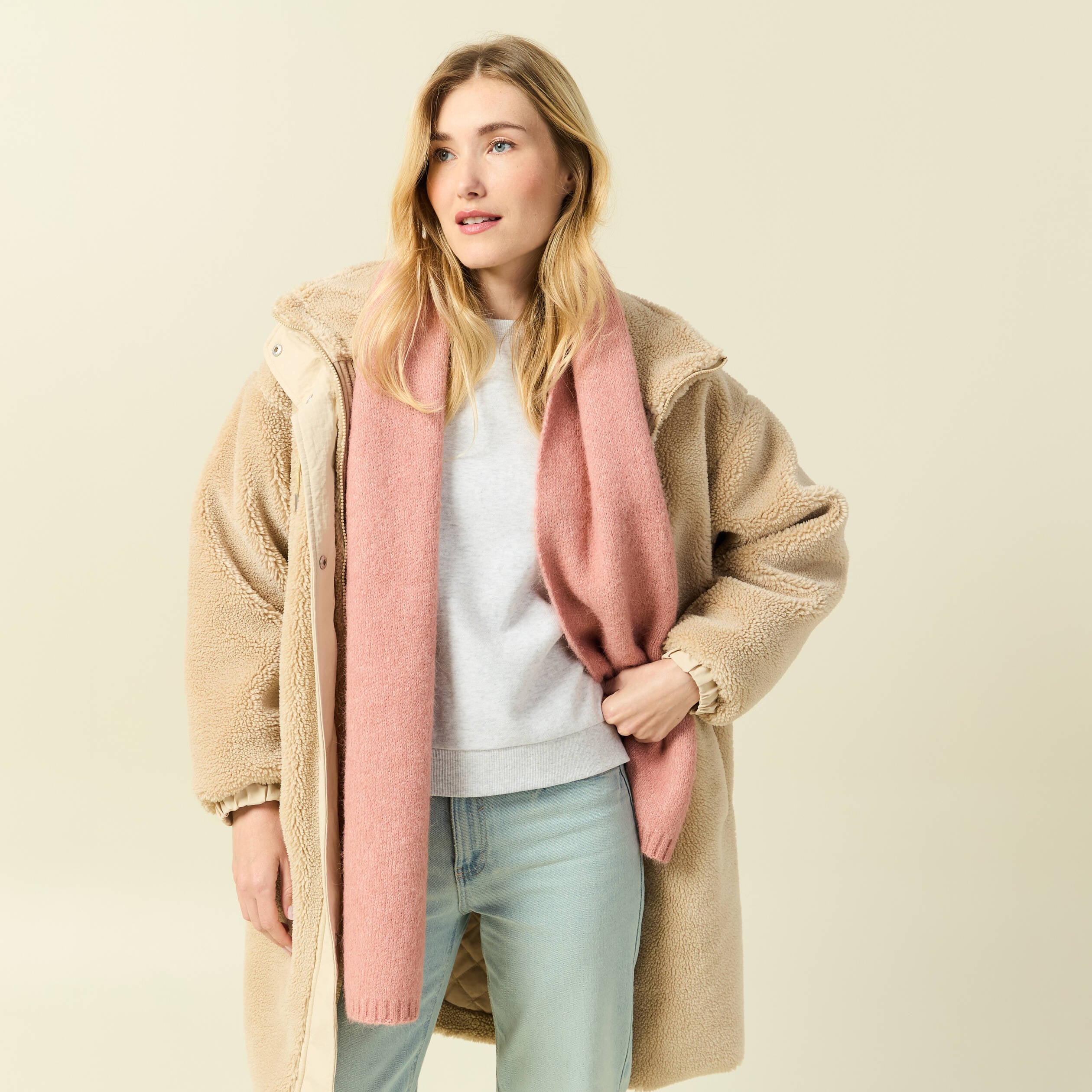 &Eacute;charpe vieux rose femme