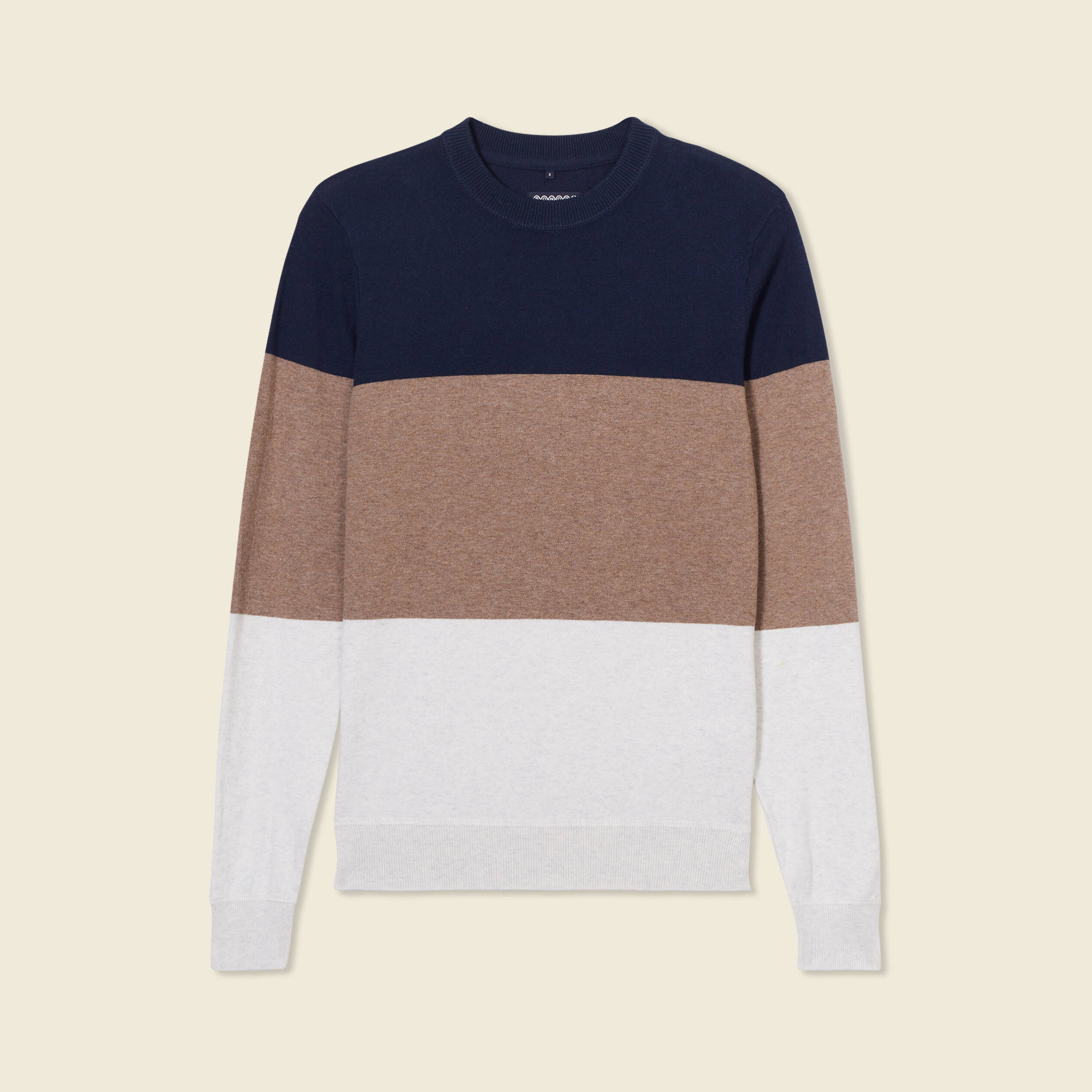 pull manches longues beige homme Pull manches longues beige homme