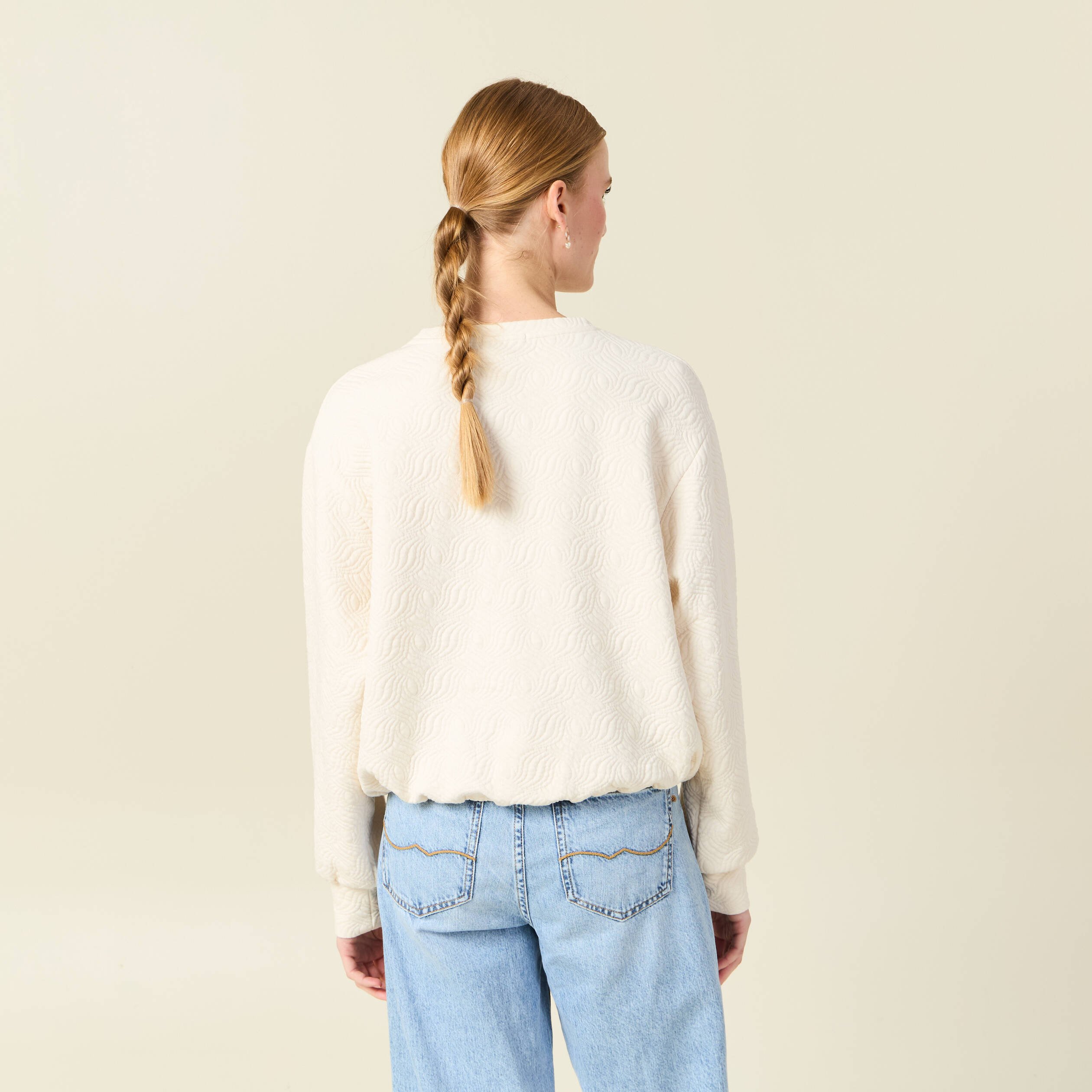 sweat manches longues ecru femme Sweat manches longues ecru femme