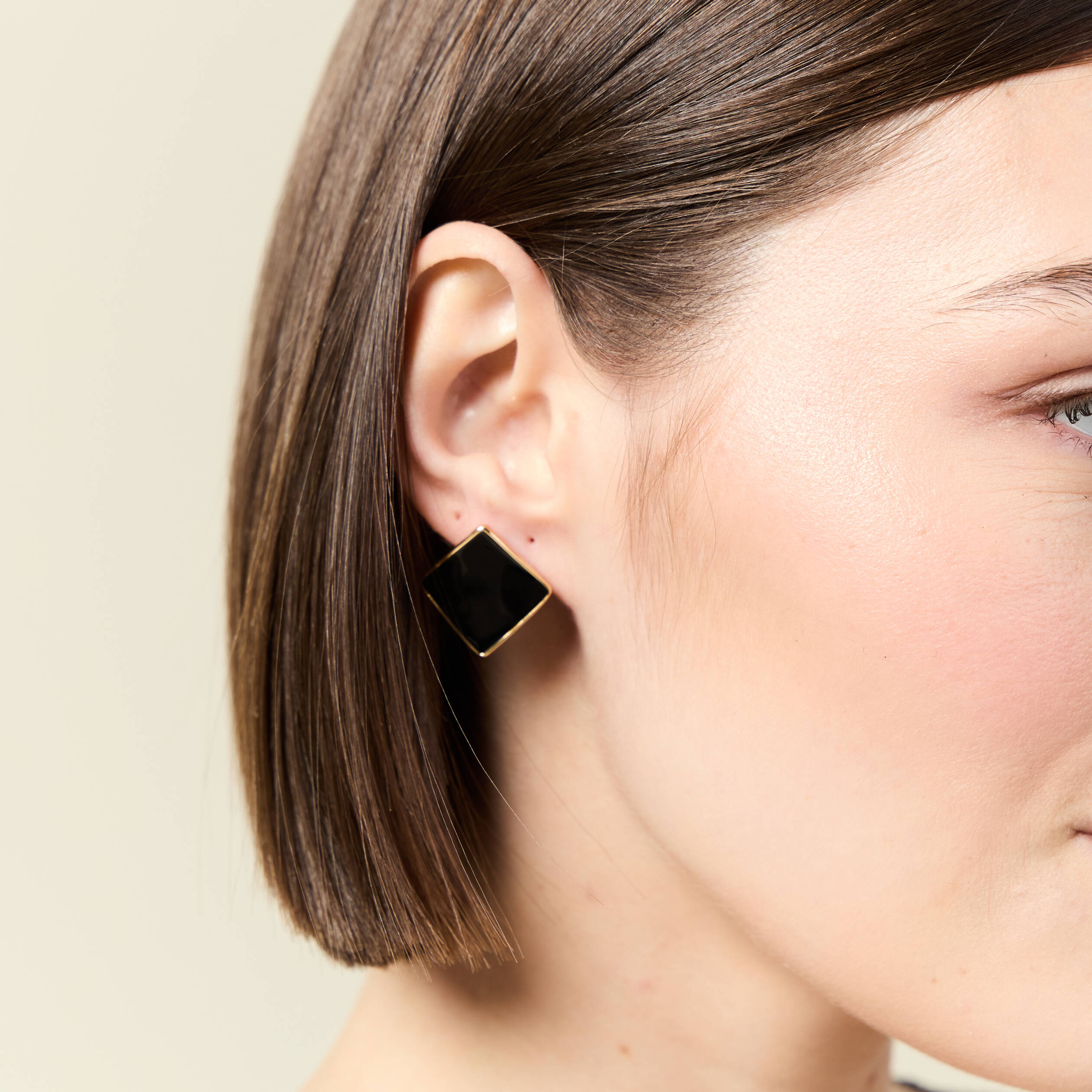 boucles doreilles clous noir femme Boucles d'oreilles clous noir femme