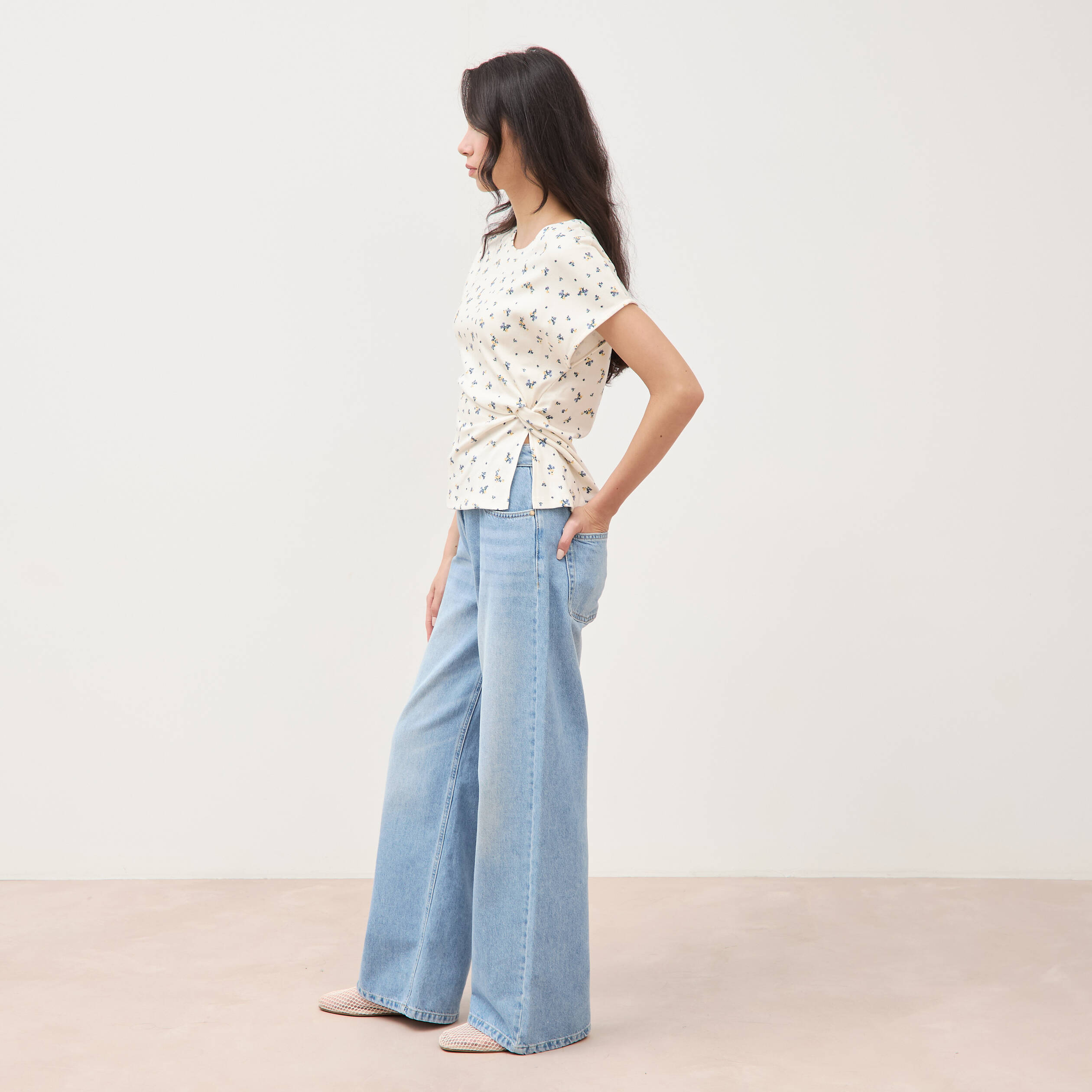 T-shirt en coton blanc femme