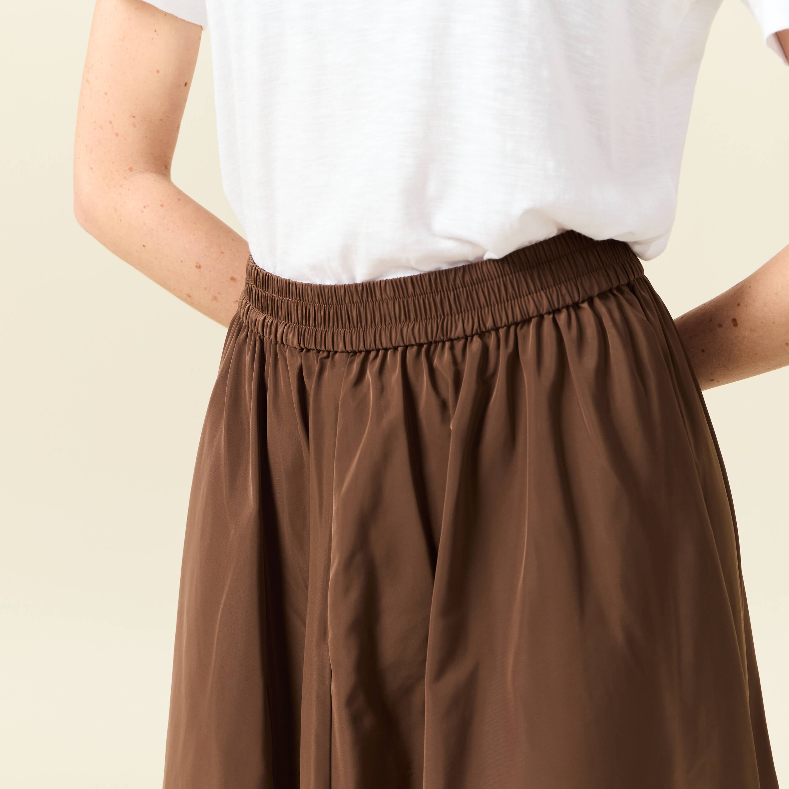 Jupe marron fonc&eacute; femme