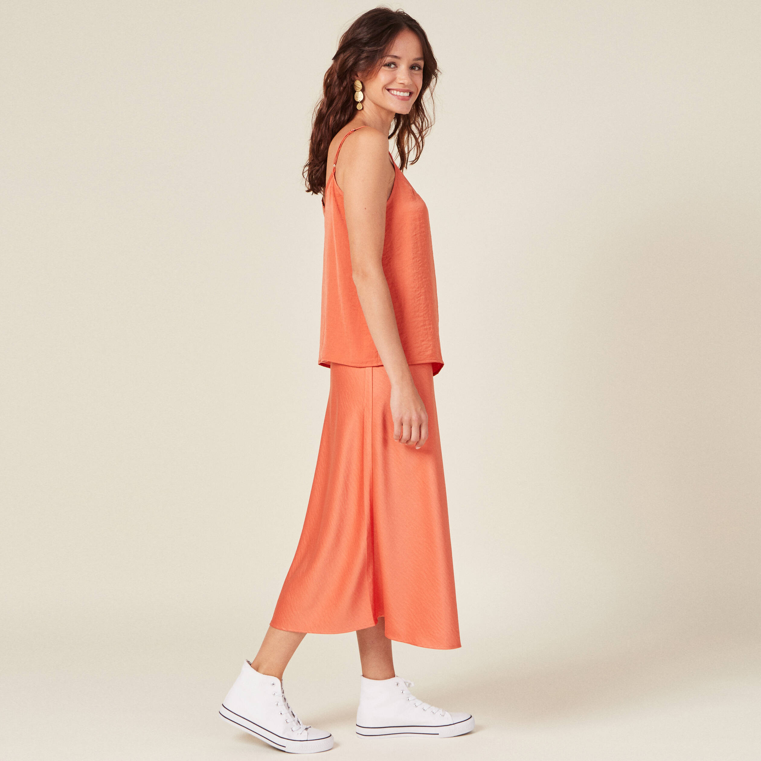 caraco eco responsable orange fonce femme Caraco éco-responsable orange foncé femme