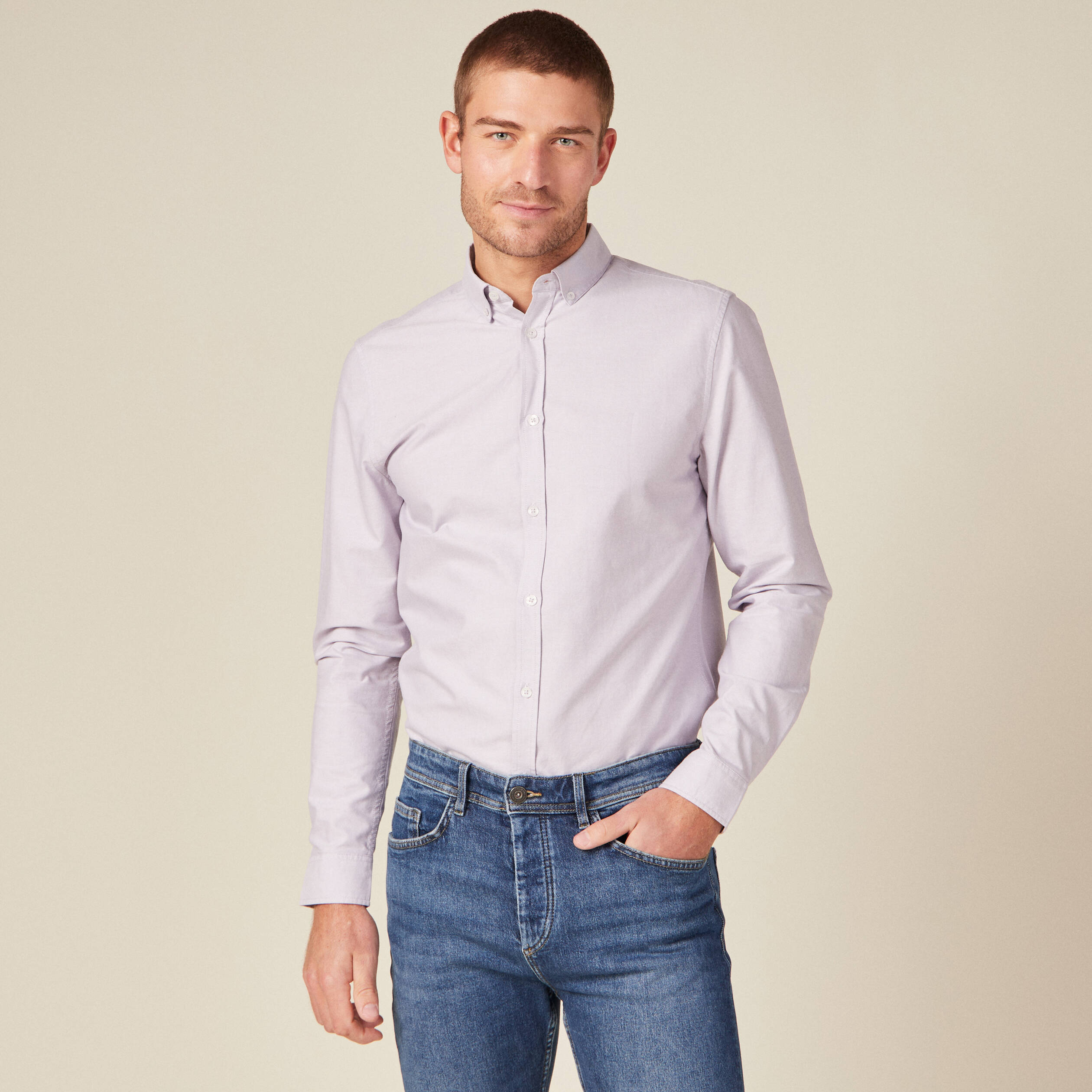 Chemise manches longues parme homme Bonobo
