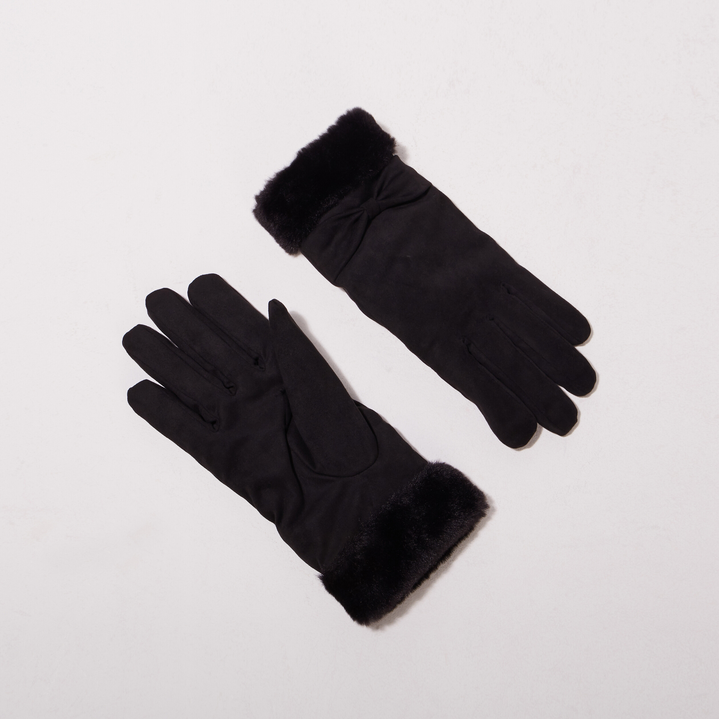 gants avec noeuds noir femme Gants avec noeuds noir femme