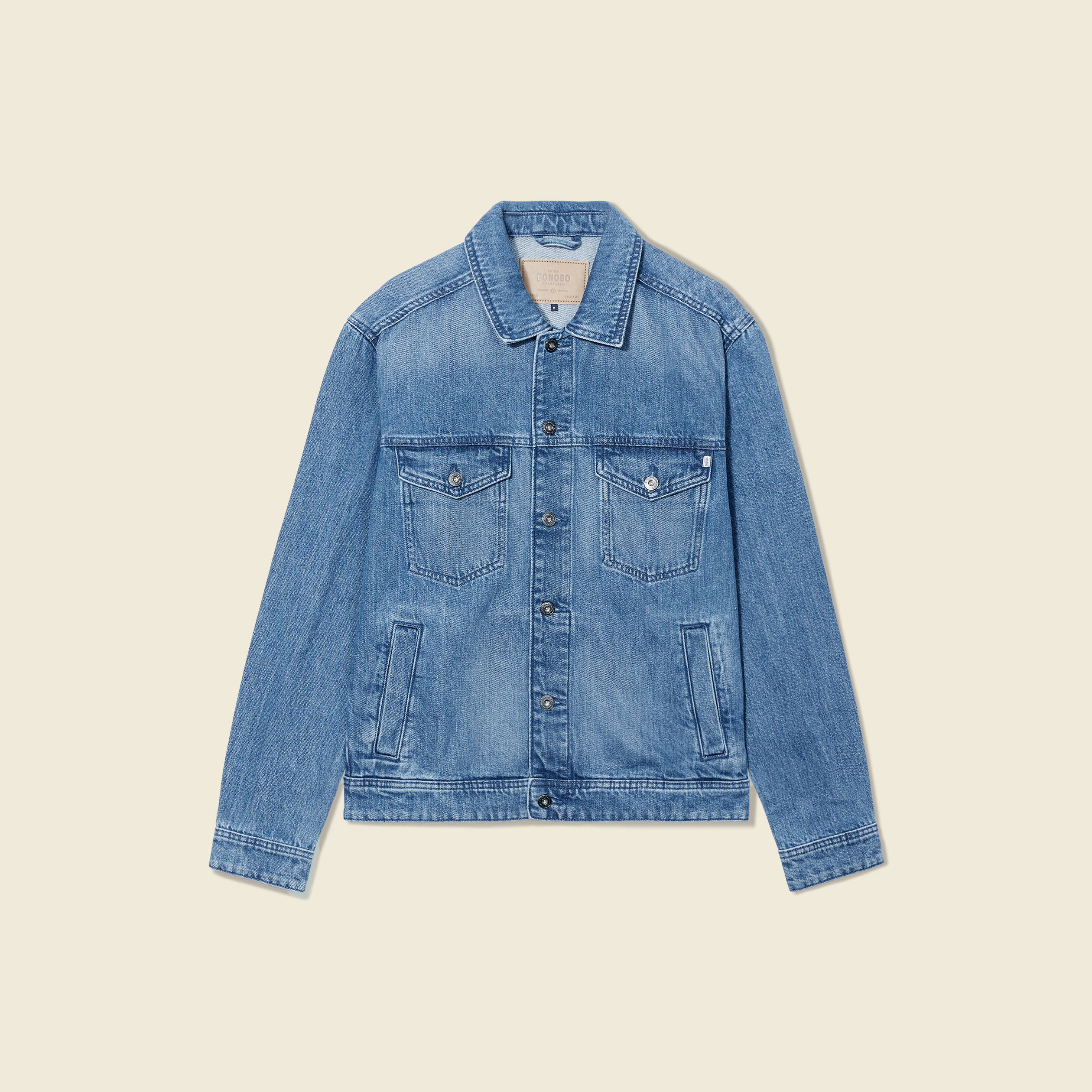 veste droite en jean denim double stone homme Veste droite en jean denim double stone homme
