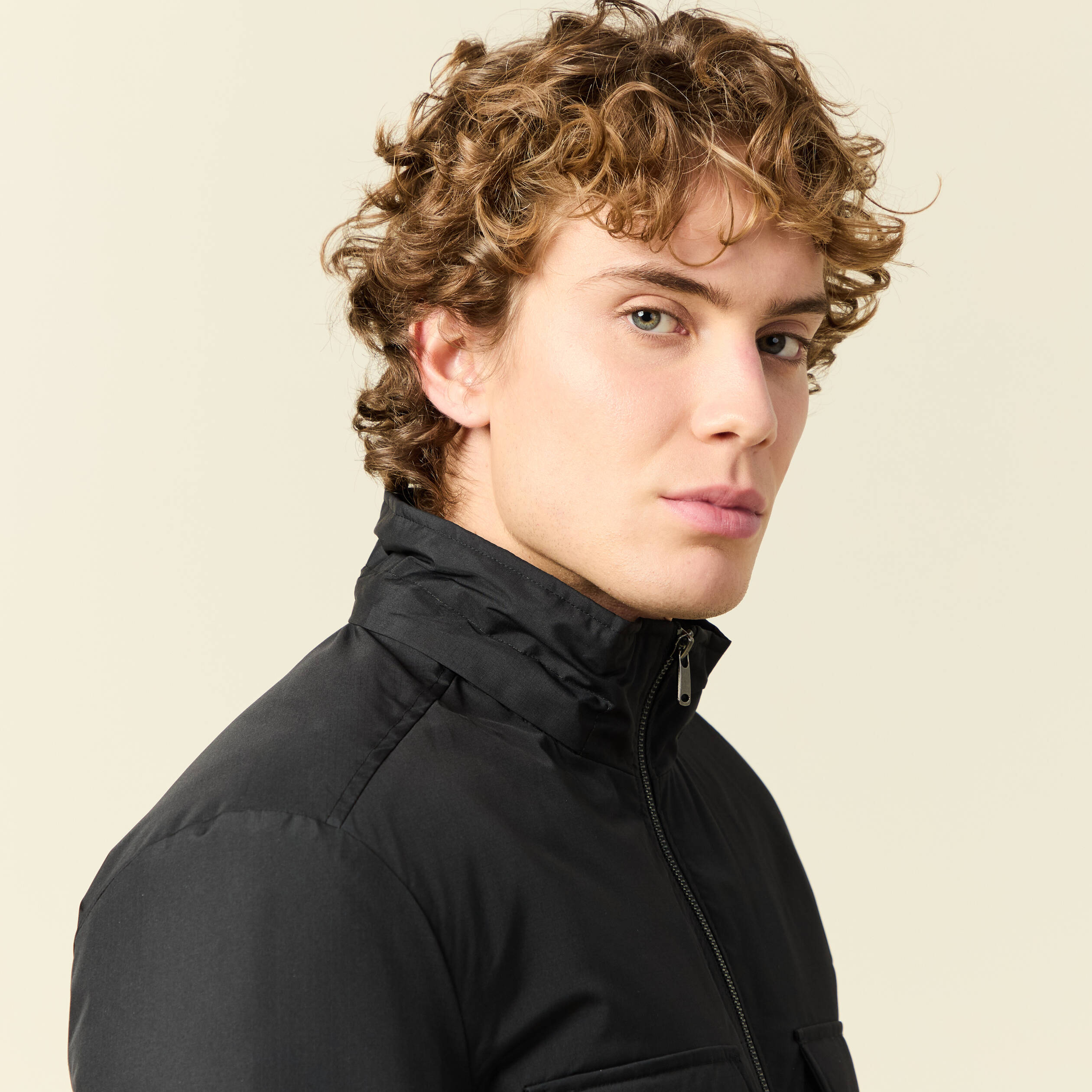Blouson capuche doublure noir homme