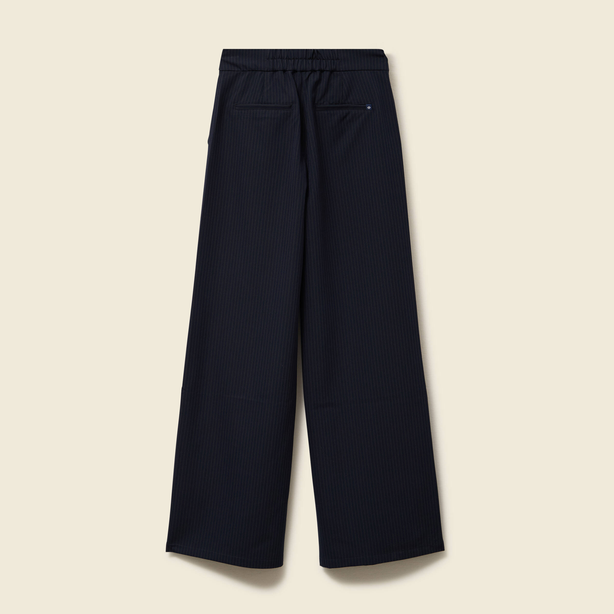 pantalon large taille haute fluide bleu marine femme Pantalon large taille haute fluide bleu marine femme
