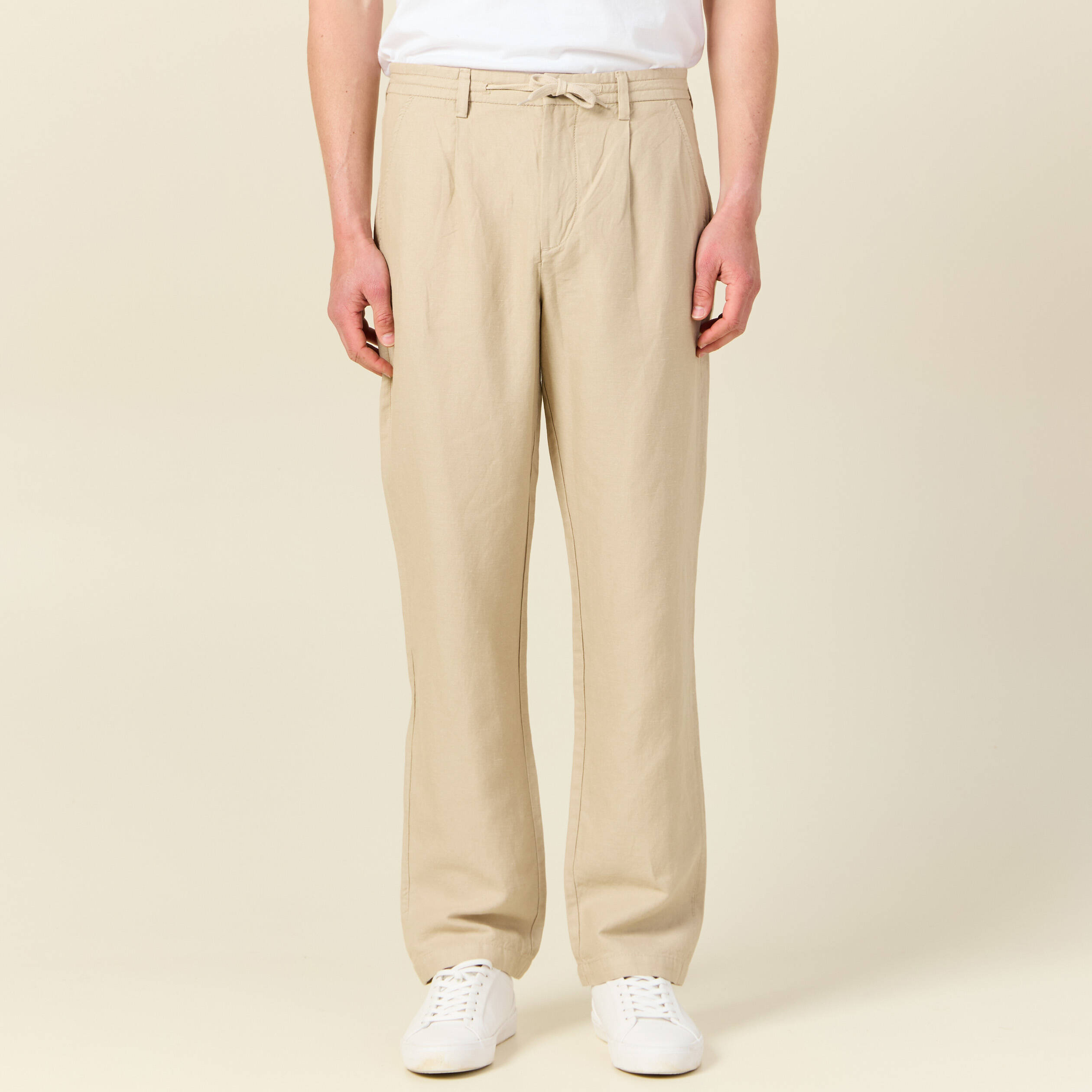 pantalon chino straight beige homme Pantalon chino straight beige homme