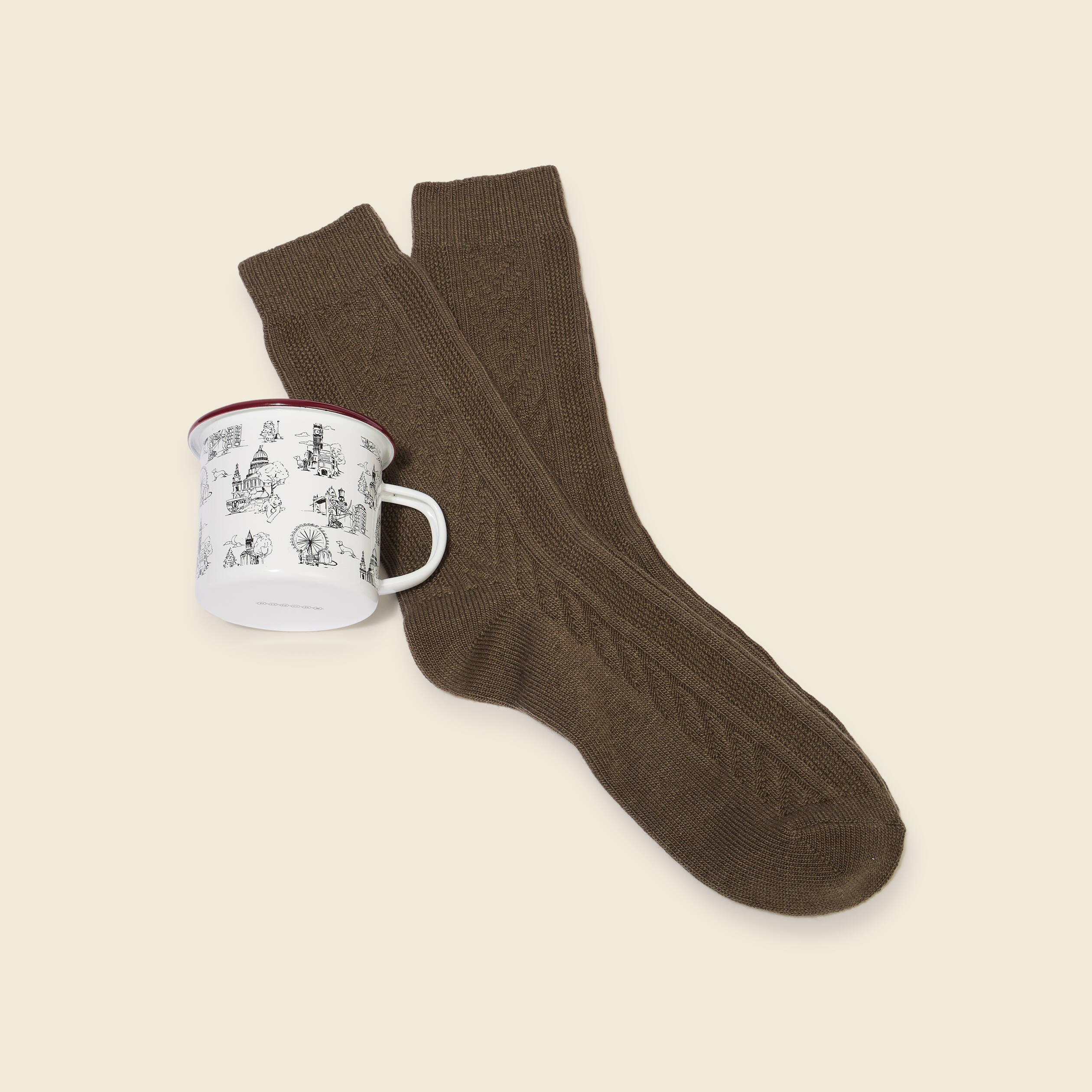 Coffret tasse X paire de chaussettes blanc homme