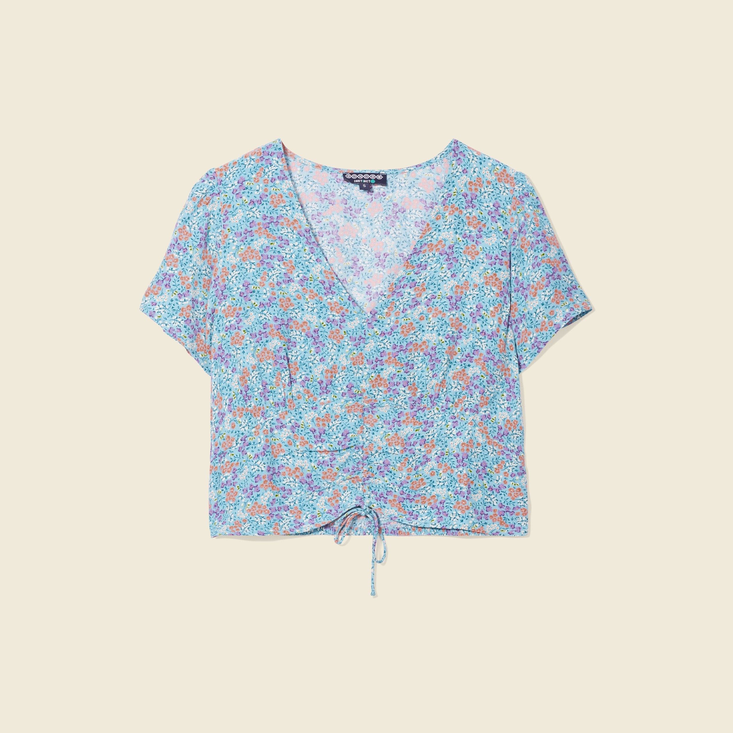 blouse cropped eco responsable vert emeraude femme Blouse cropped éco-responsable vert émeraude femme