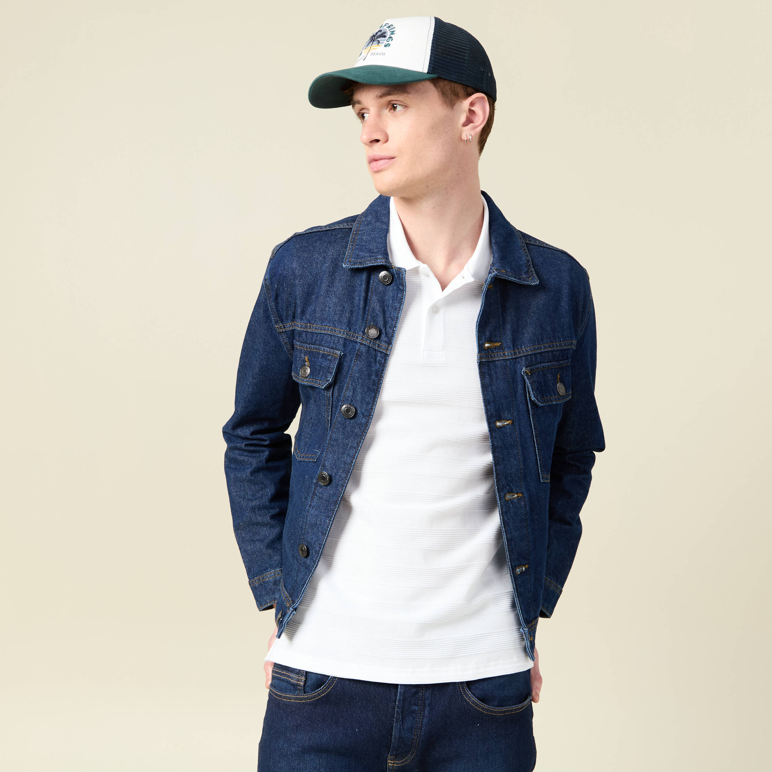 Veste jean top denim homme
