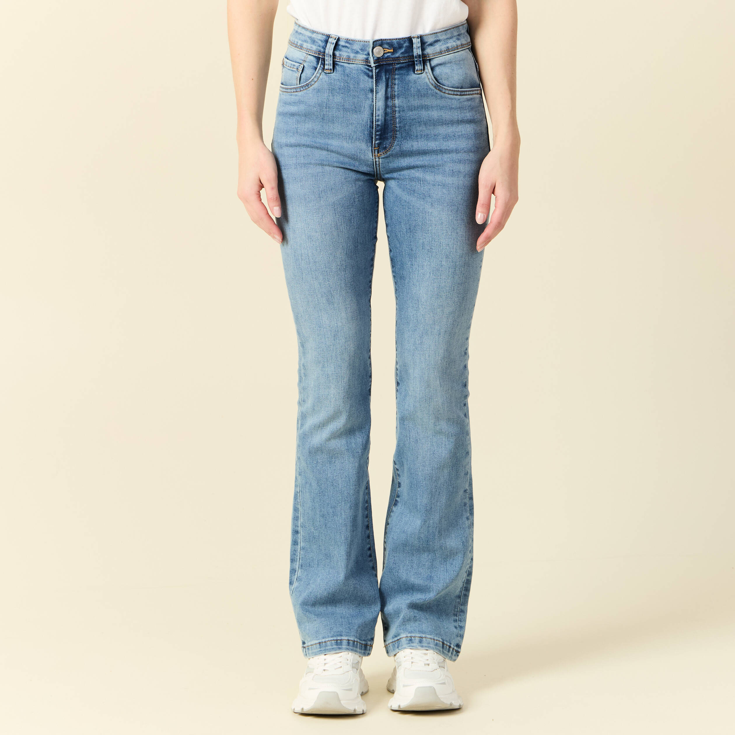 jeans yoko bootcut denim used femme Jeans Yoko - bootcut denim used femme