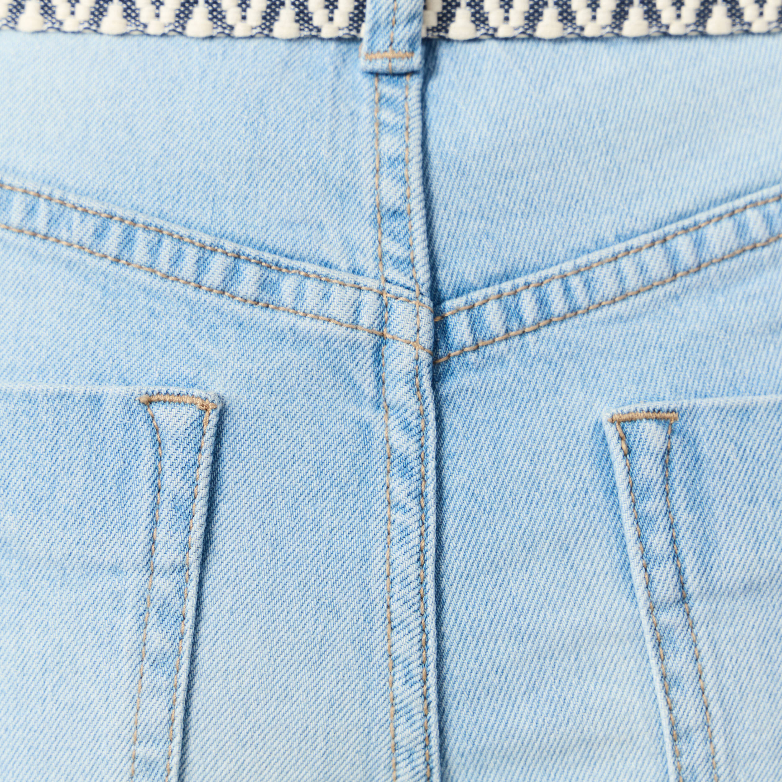 jeans boyfriend ceinture denim bleach femme Jeans boyfriend ceinturé denim bleach femme