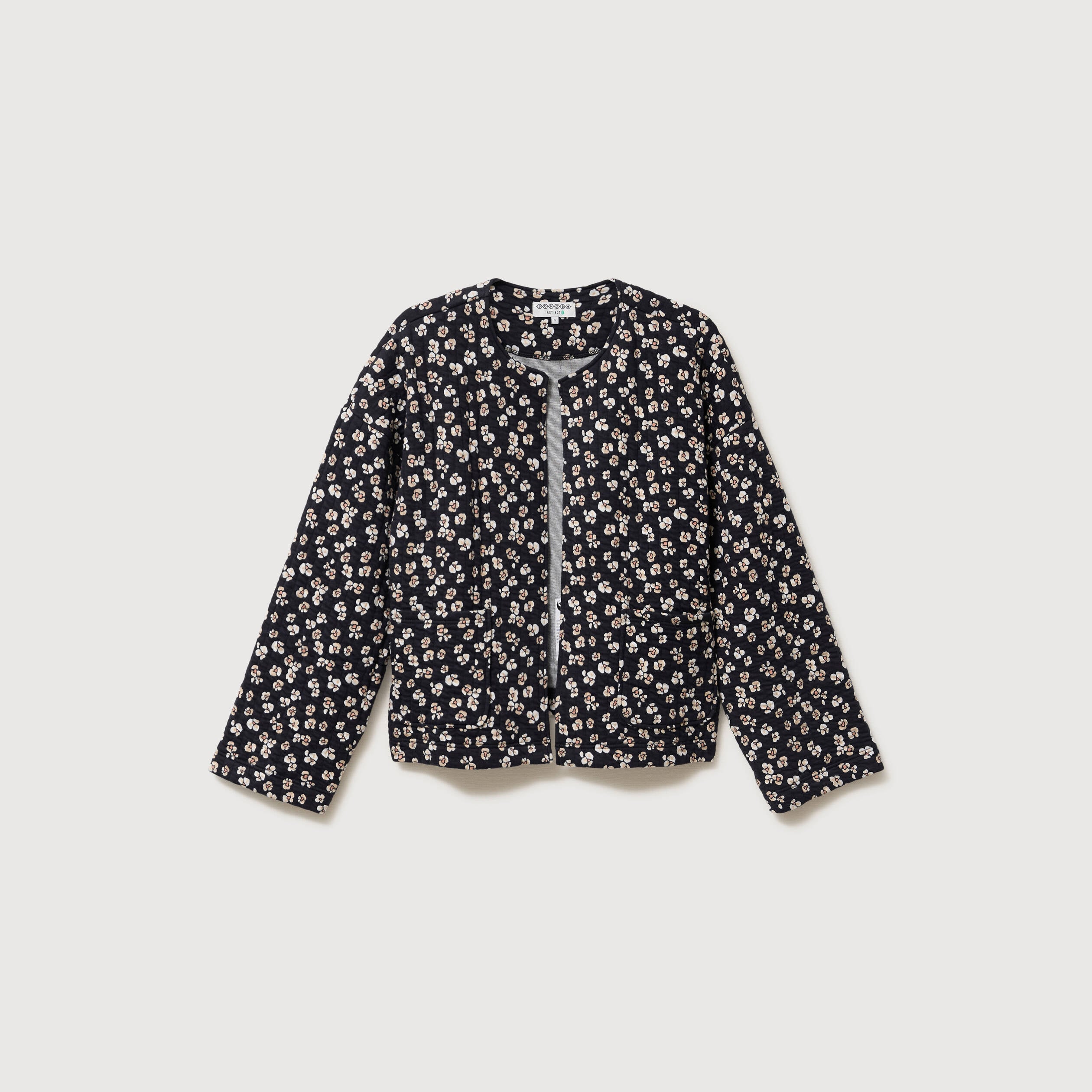 Gilet matelass&eacute; col rond noir femme