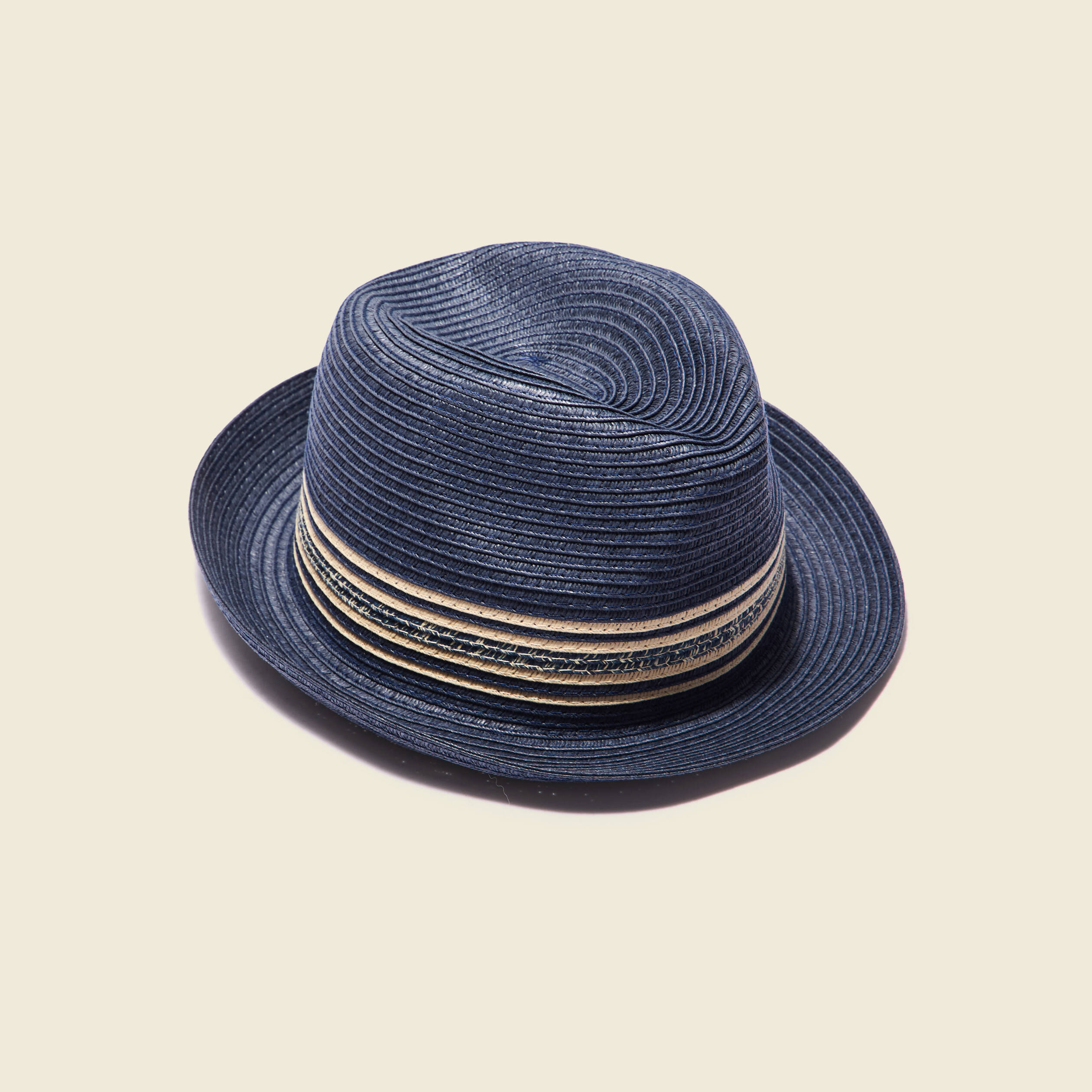 chapeau trilby tresse bleu marine homme Chapeau trilby tressé bleu marine homme