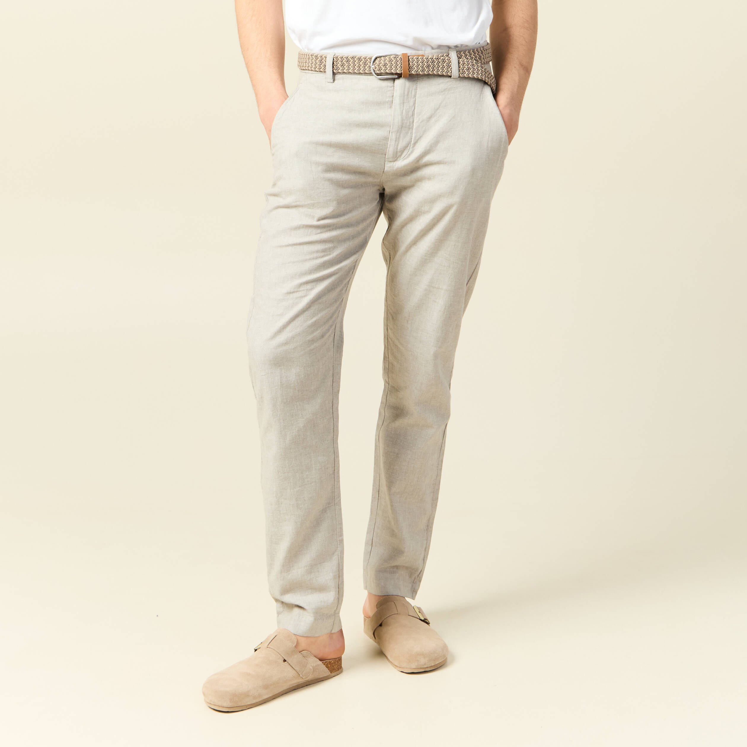 pantalon eco responsable gris homme Pantalon éco-responsable gris homme