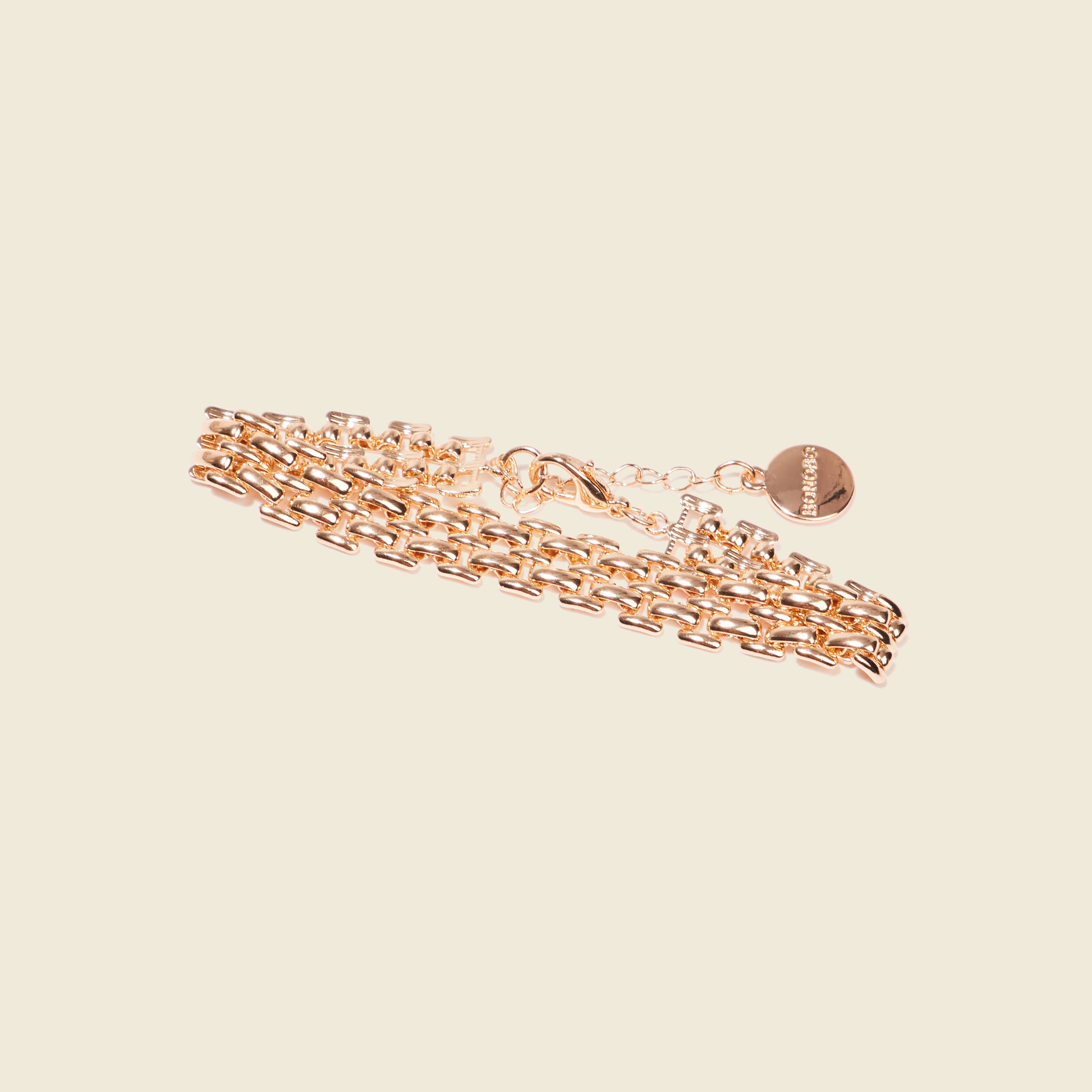 bracelet effet chaine couleur or femme Bracelet effet chaîne couleur or femme