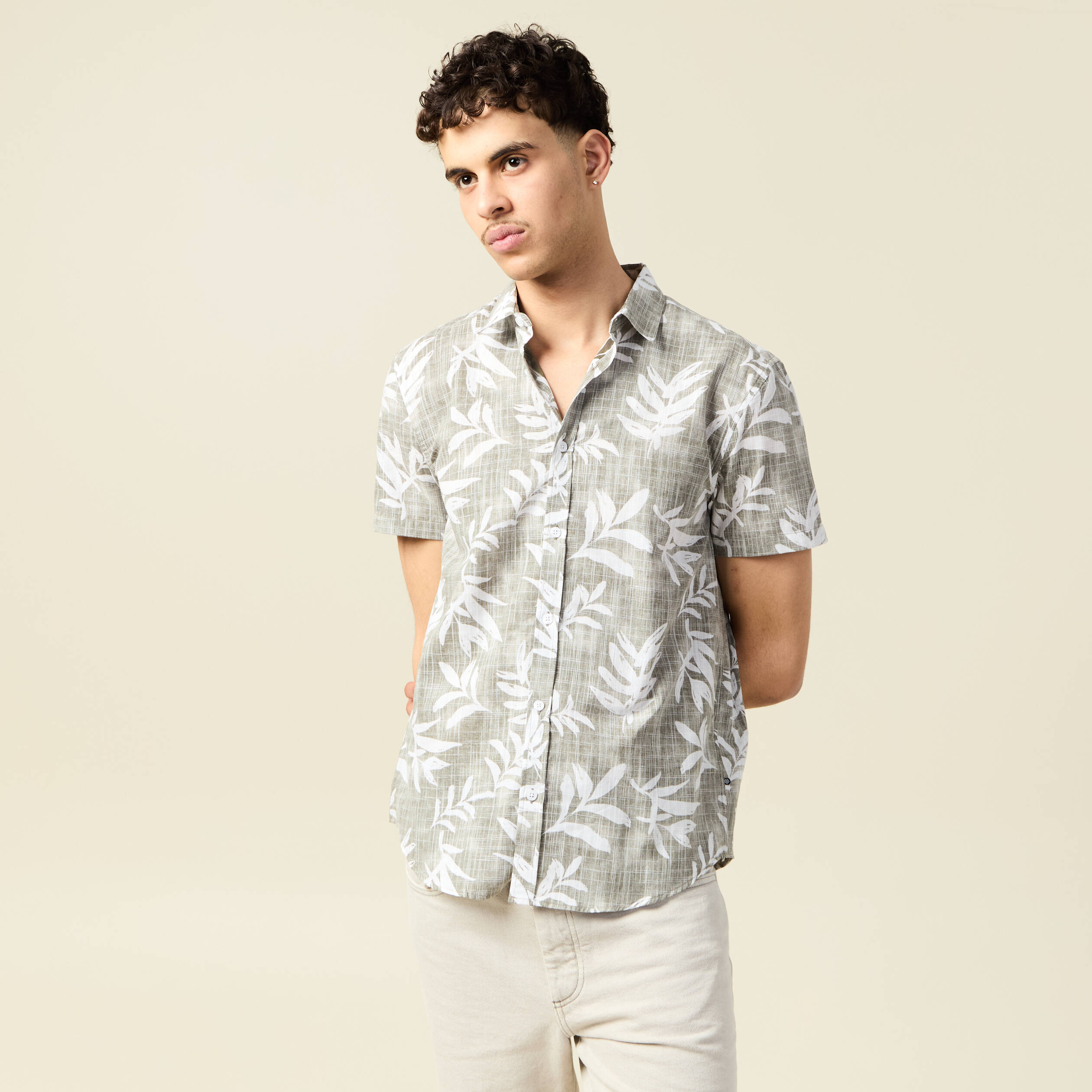 chemise manches courtes vert kaki homme Chemise manches courtes vert kaki homme