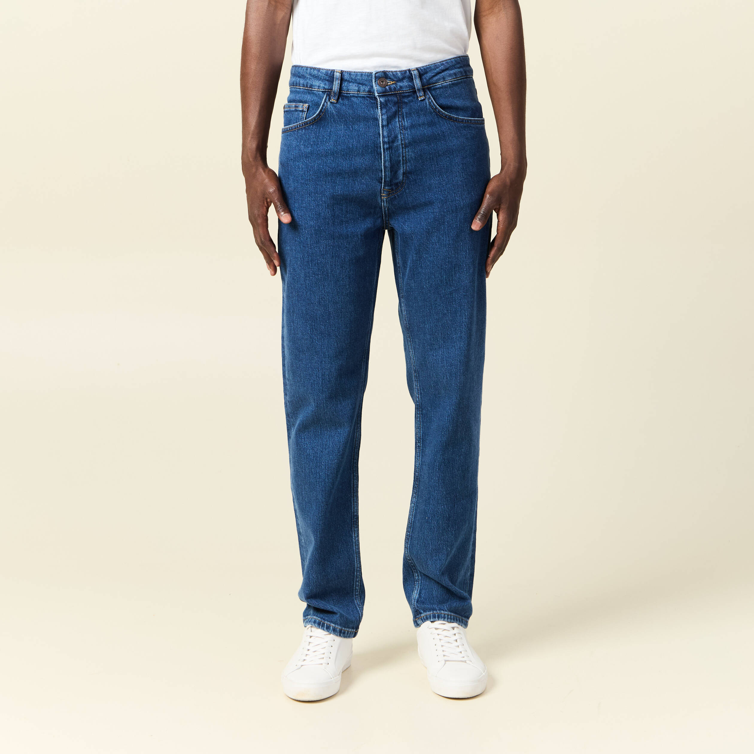 Jeans regular tapered denim stone homme Bonobo