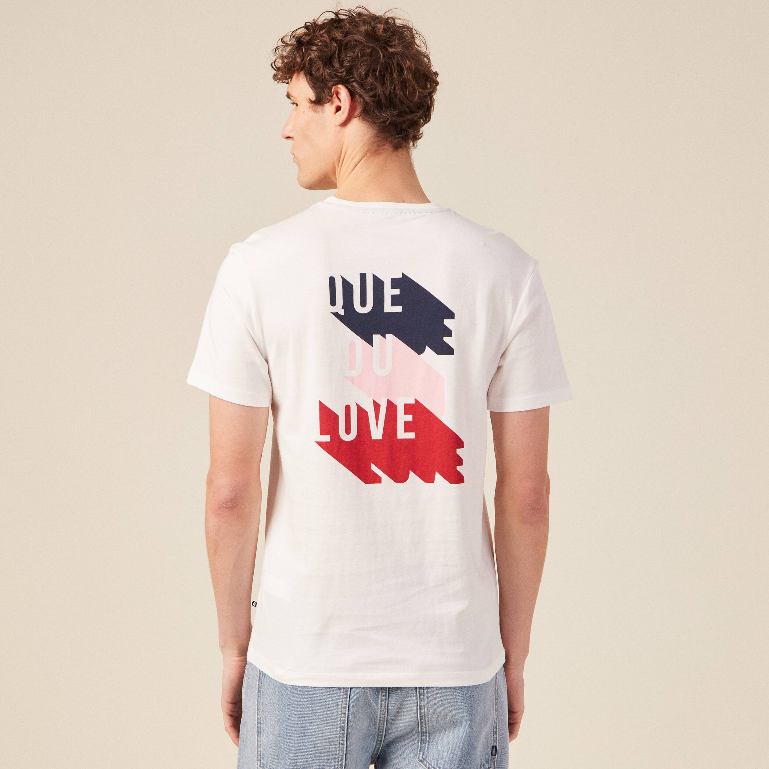 t shirt manches courtes ecru homme T-shirt manches courtes ecru homme