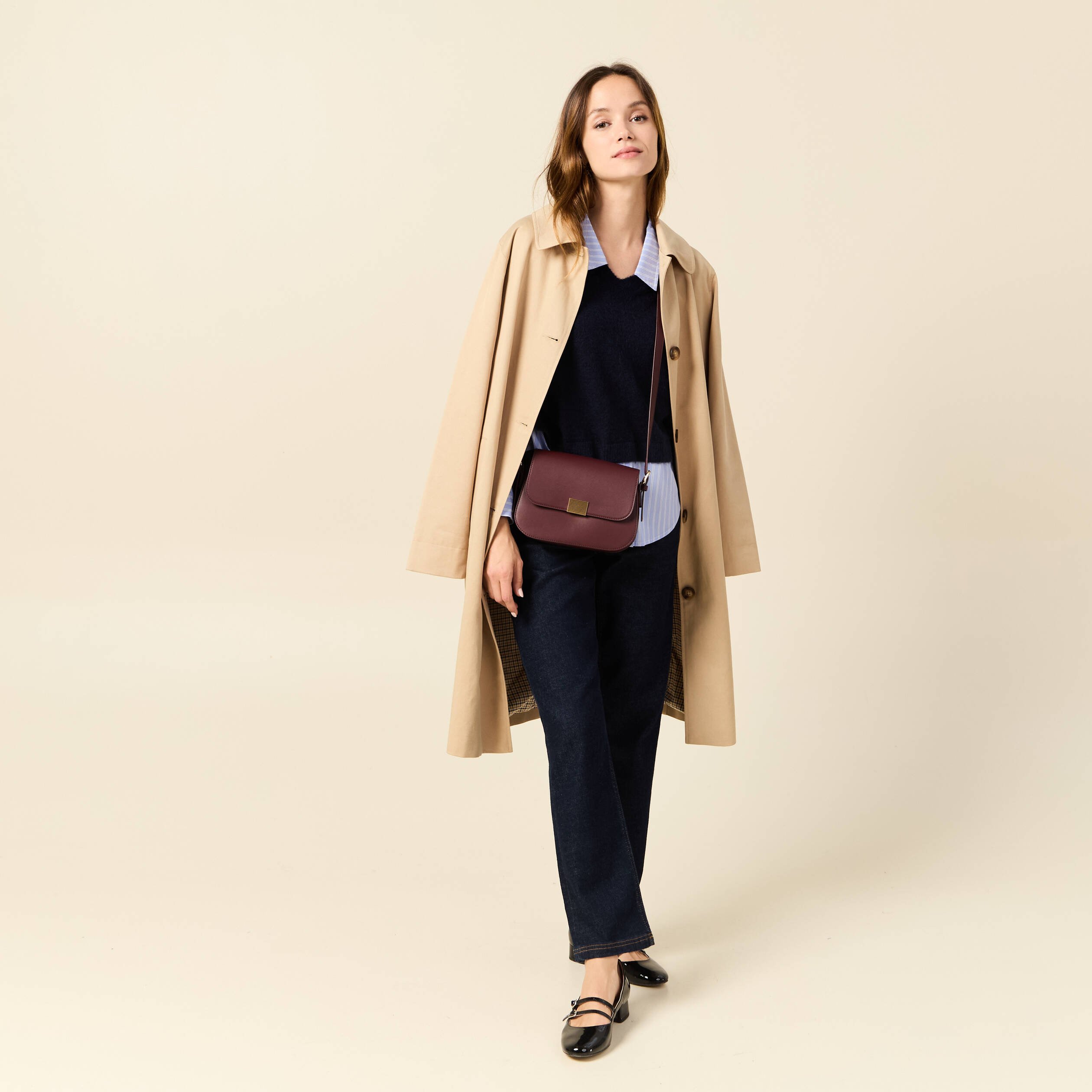 pull 2 en 1 eco responsable bleu marine femme Pull 2-en-1 éco-responsable bleu marine femme