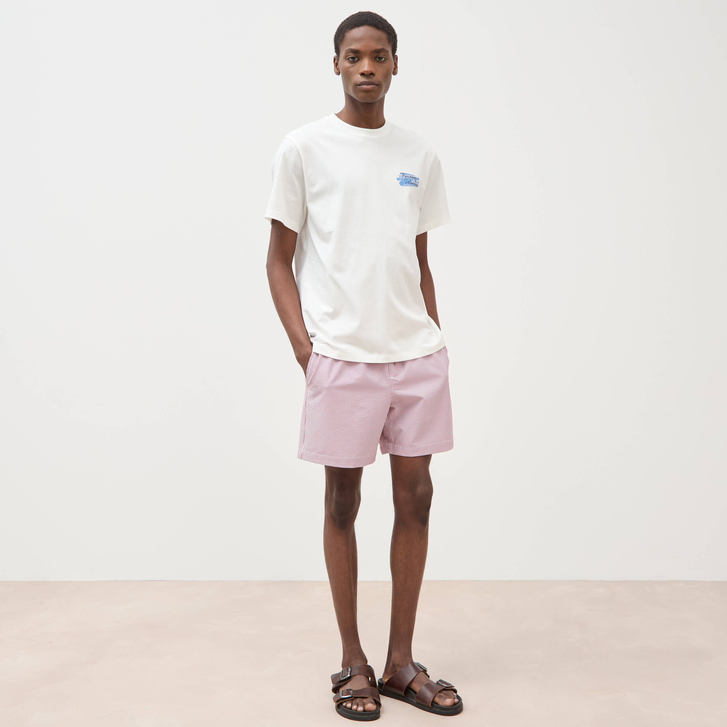 Short de bain vieux rose homme