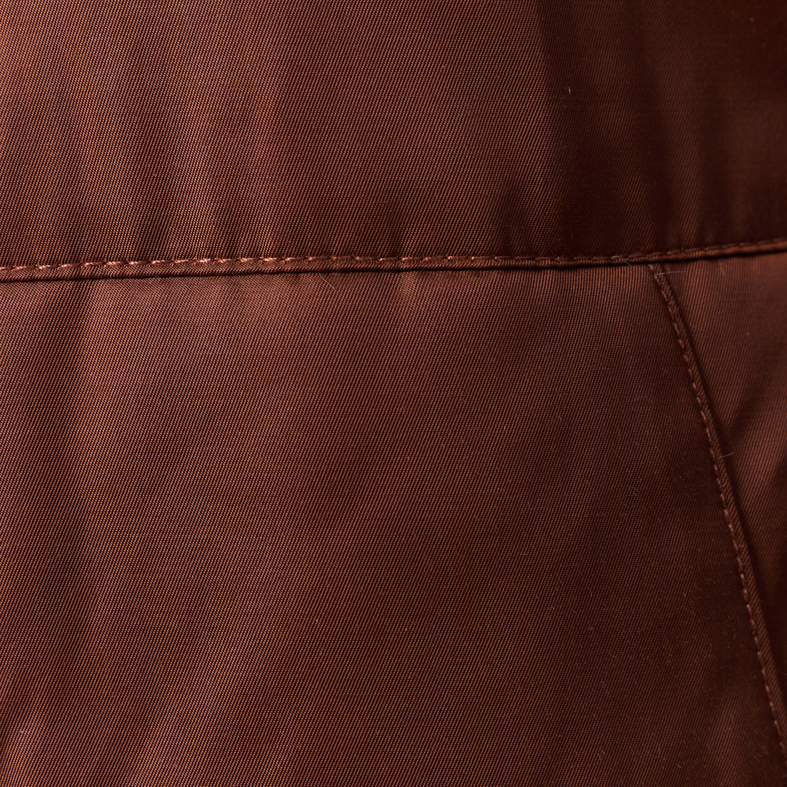 Parka droite &agrave; capuche marron fonc&eacute; femme