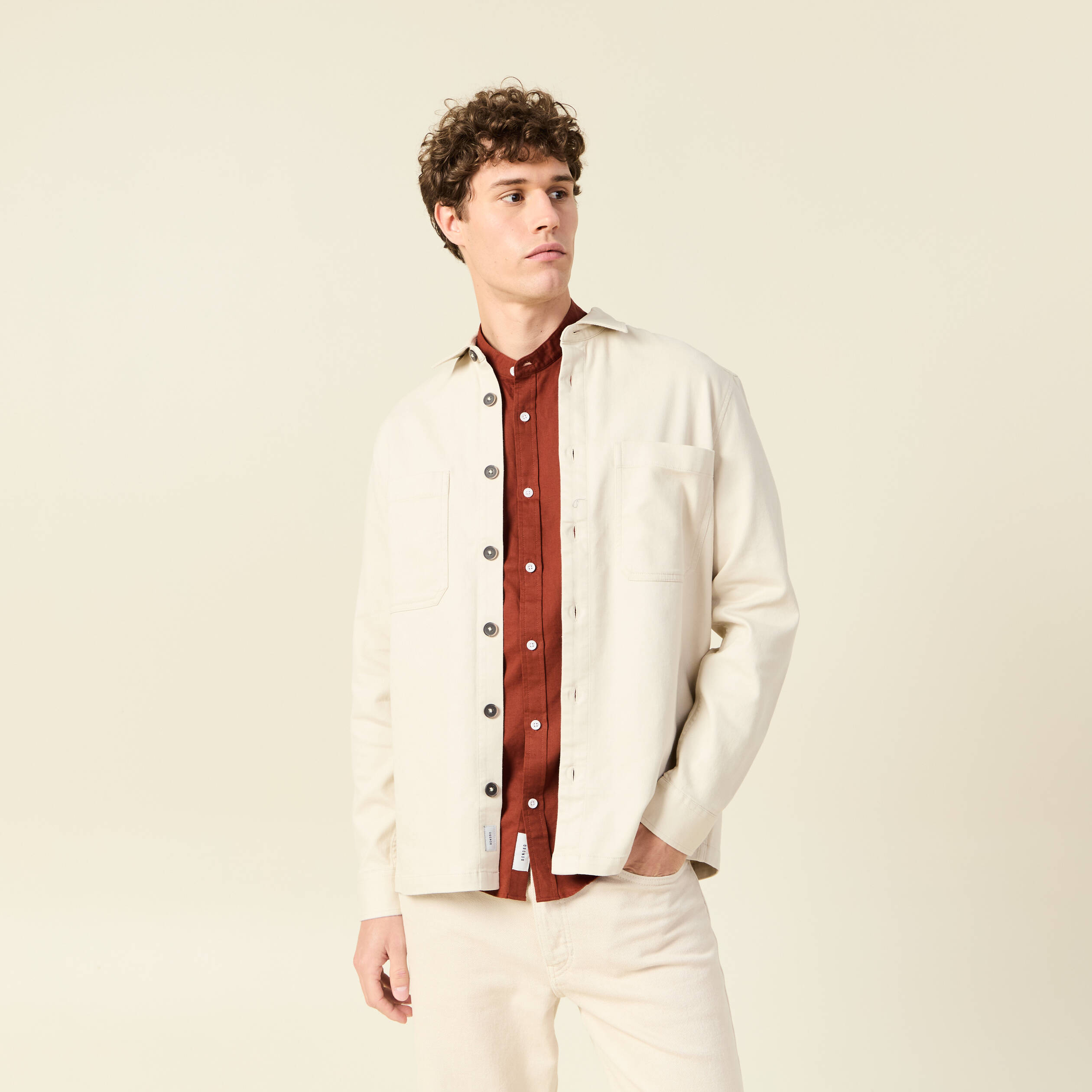 surchemise manches longues sable homme Surchemise manches longues sable homme