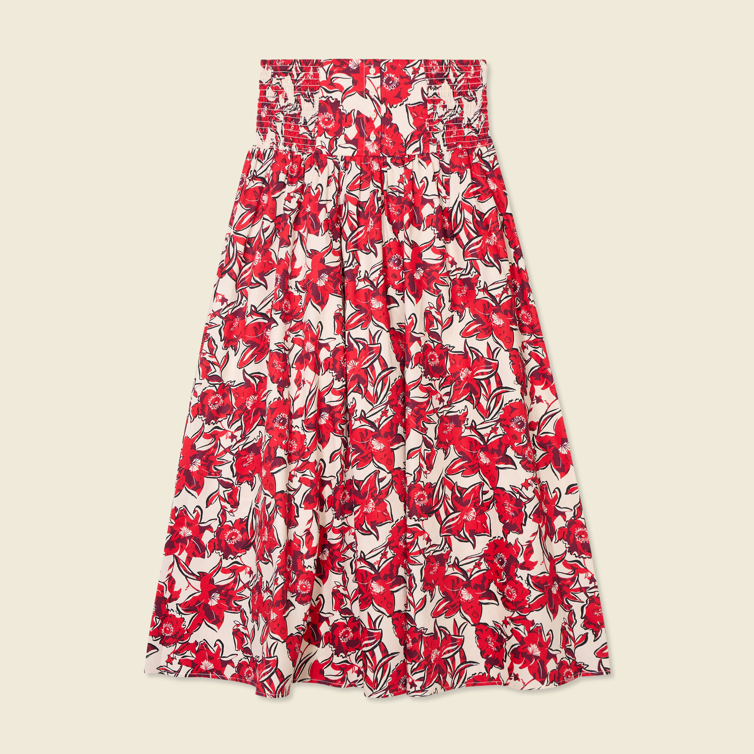 jupe longue evasee rouge femme Jupe longue évasée rouge femme
