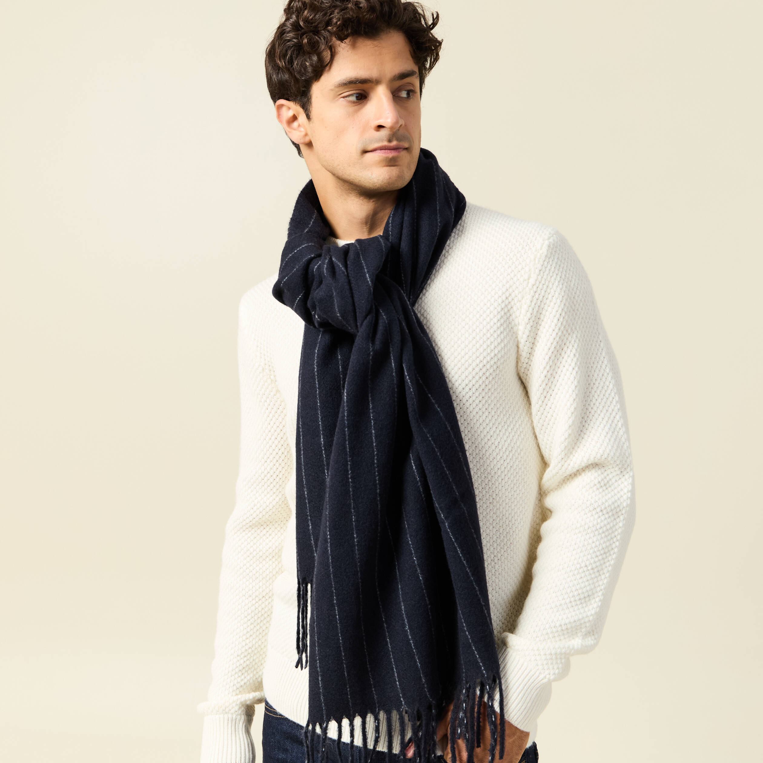 &Eacute;charpe bleu marine homme