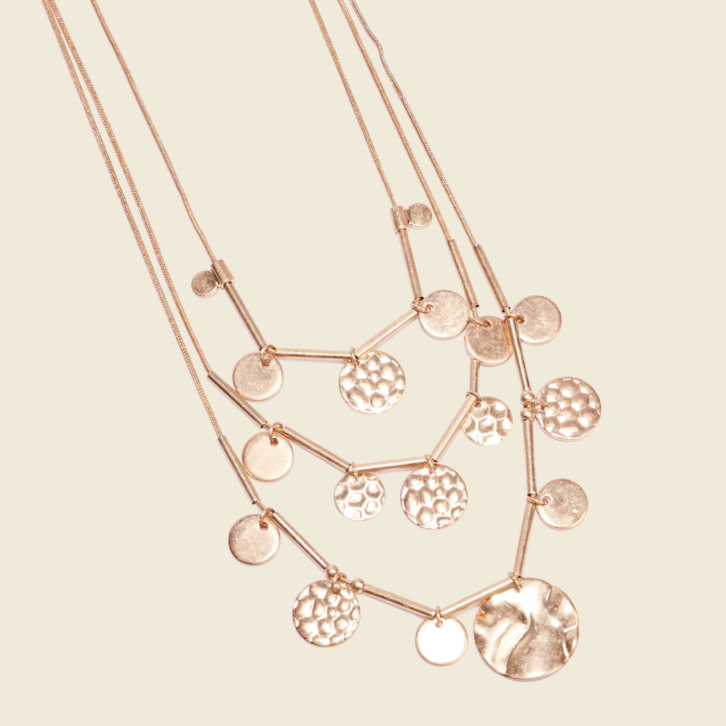 collier multirangs piecettes couleur or femme Collier multirangs piécettes couleur or femme