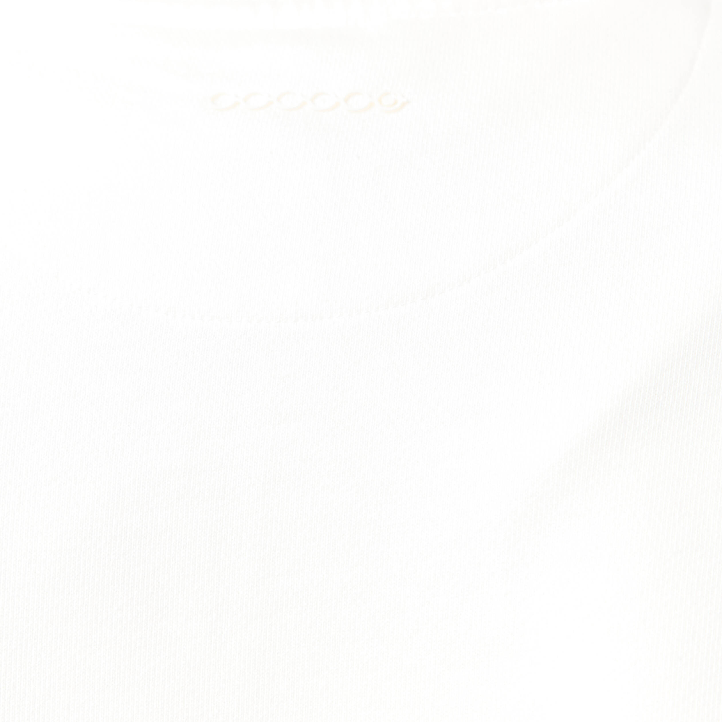 Sweat col rond manches longues en coton ecru homme