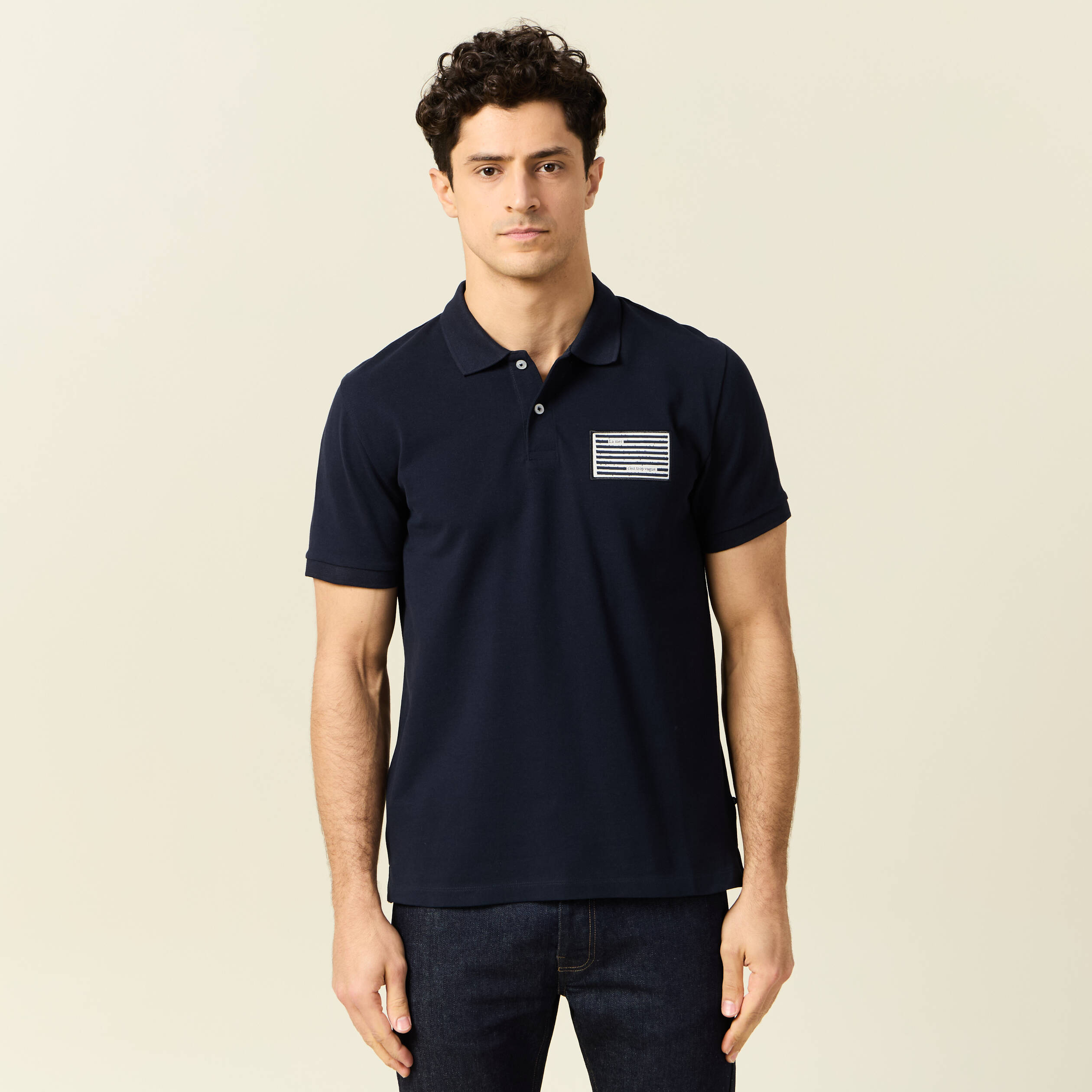 polo manches courtes bleu marine homme Polo manches courtes bleu marine homme