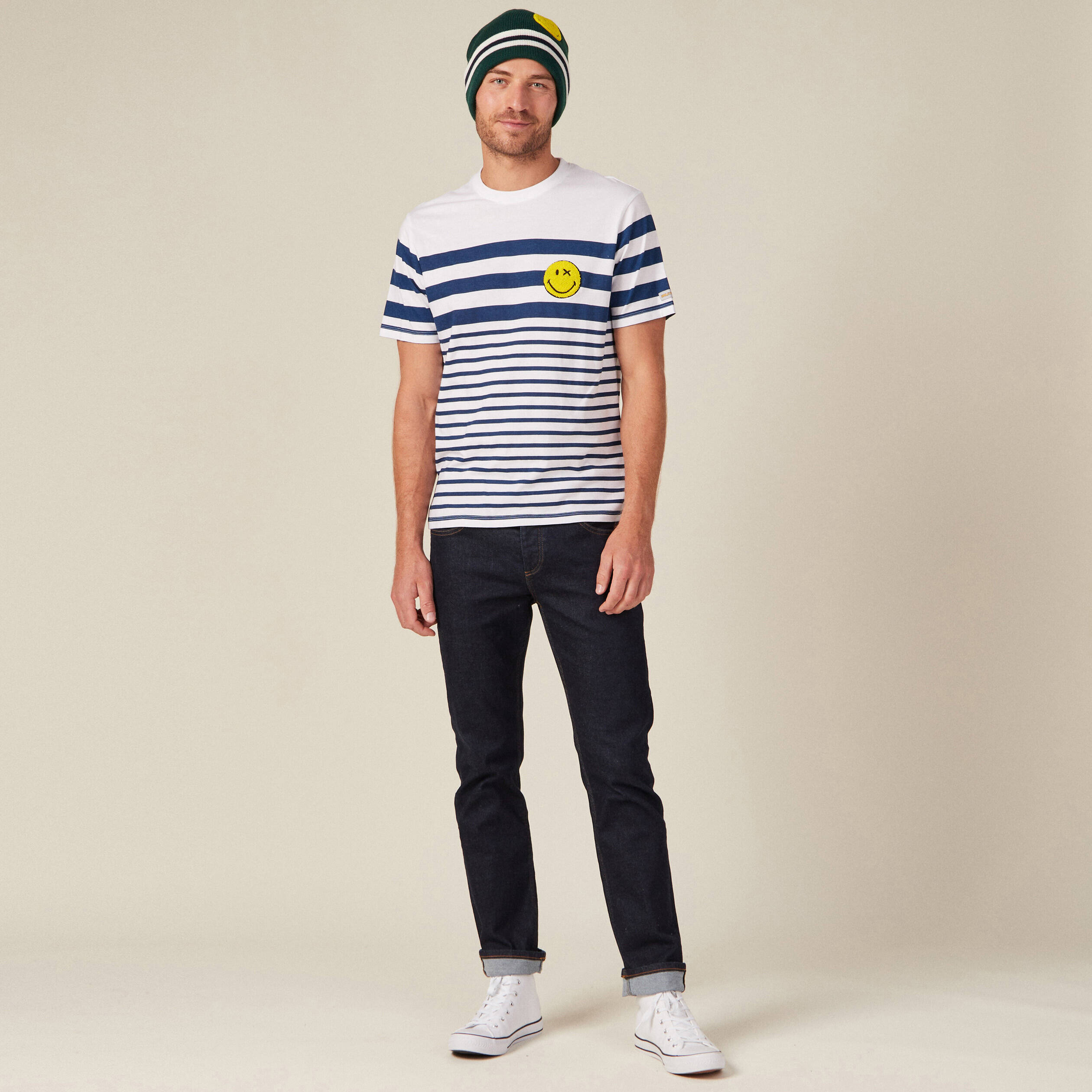 T-shirt SmileyWorld ecru homme