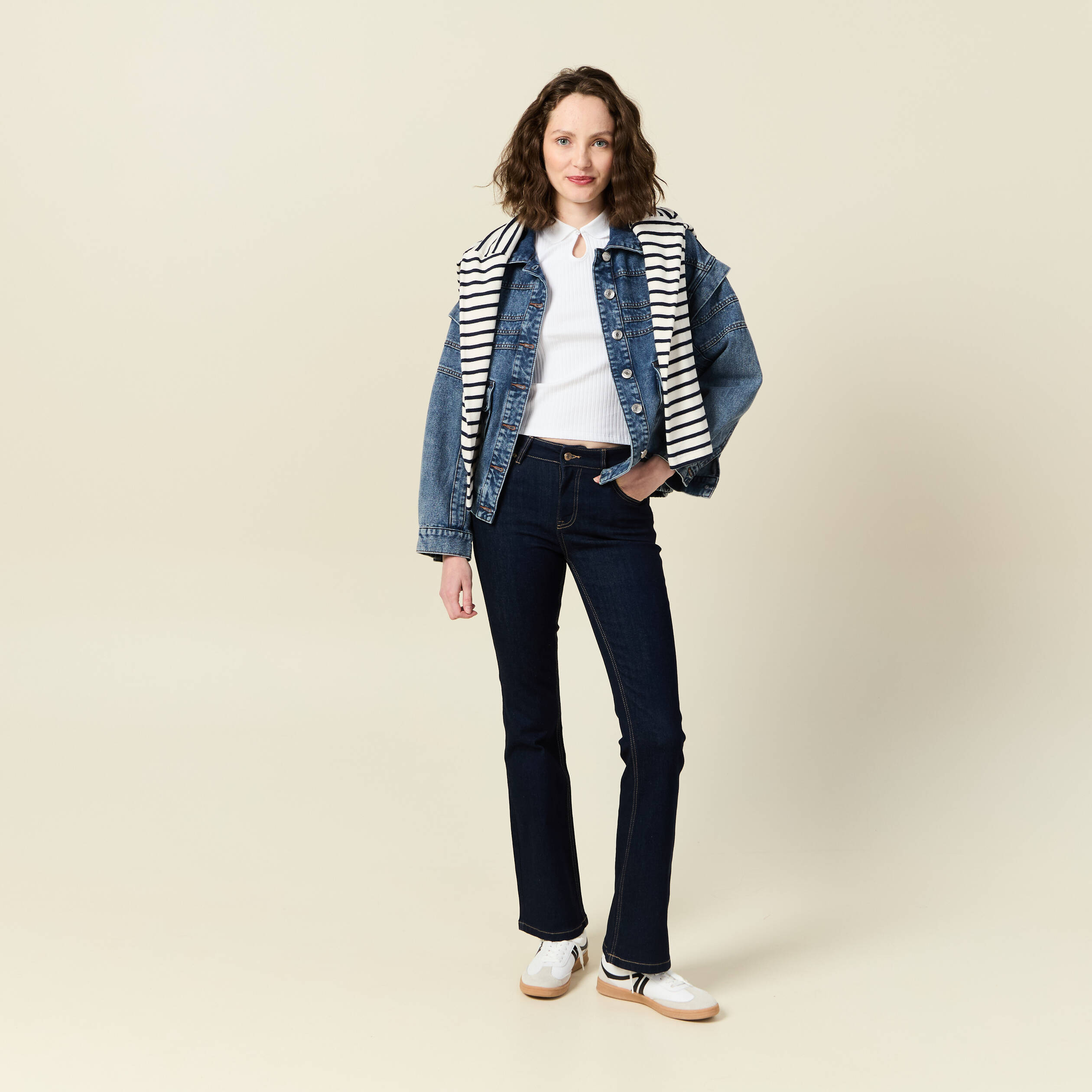 jeans bootcut denim brut rinse femme Jeans bootcut denim brut rinse femme