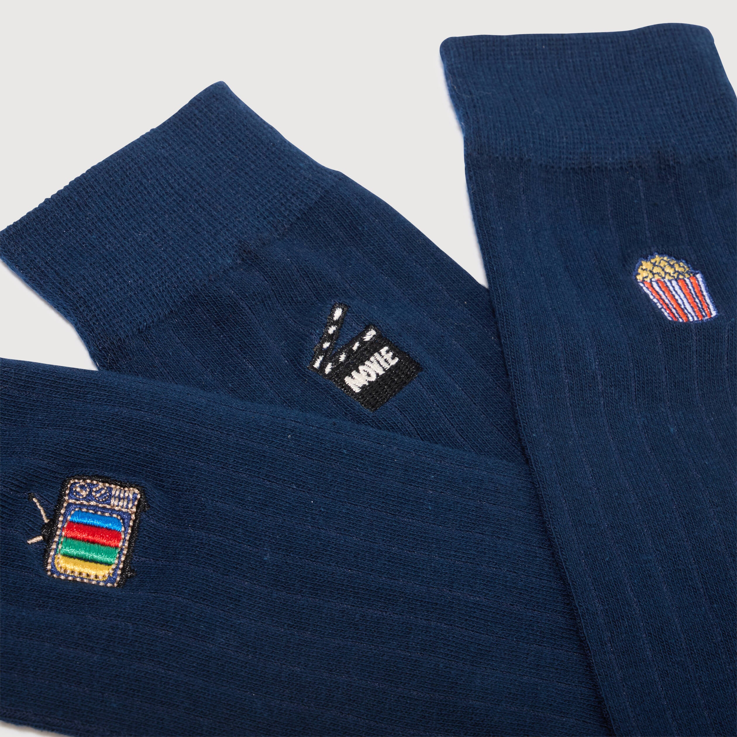 Lot de 3 paires de chaussettes hautes bleu marine homme