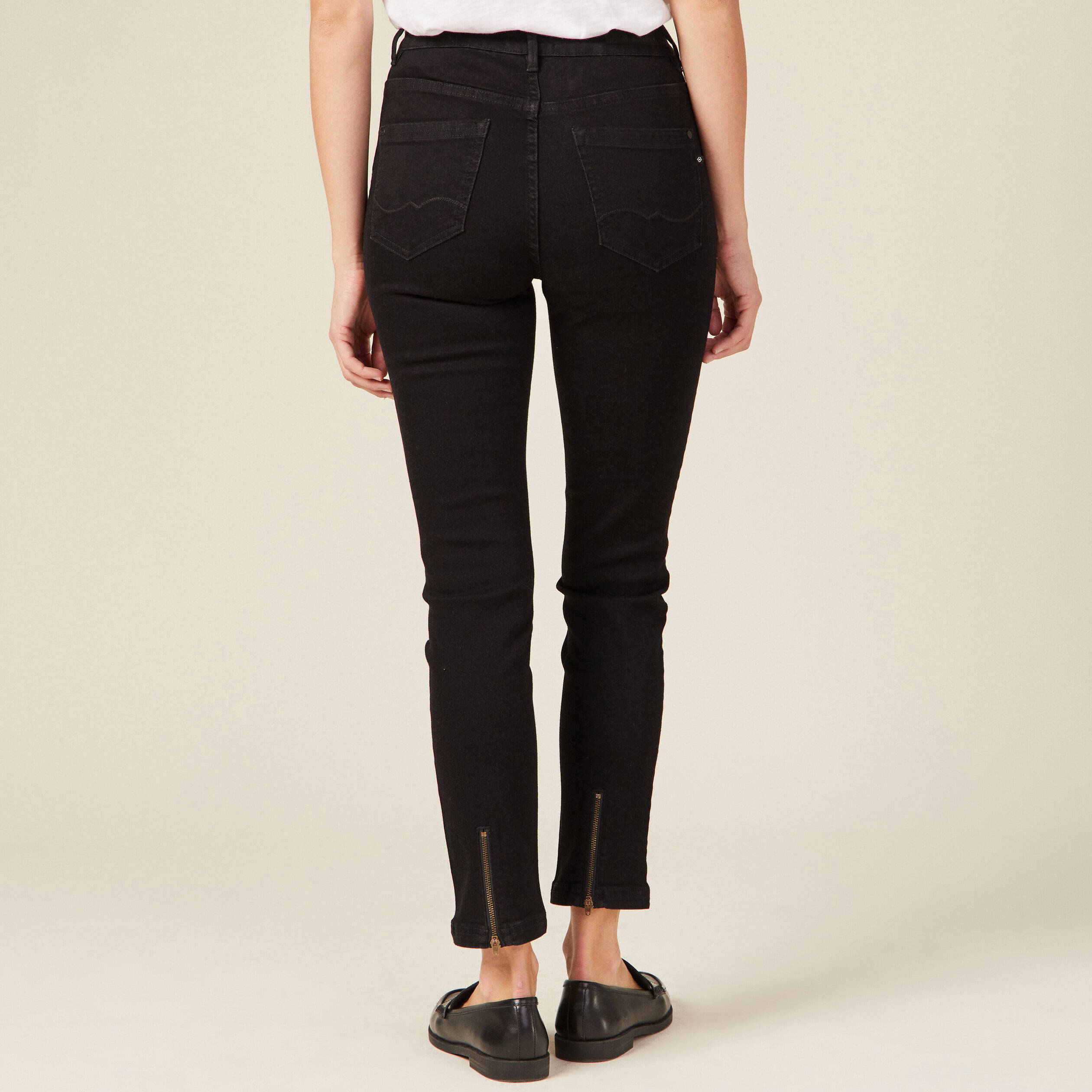 jeans slim eco responsable denim noir femme Jeans slim éco-responsable denim noir femme