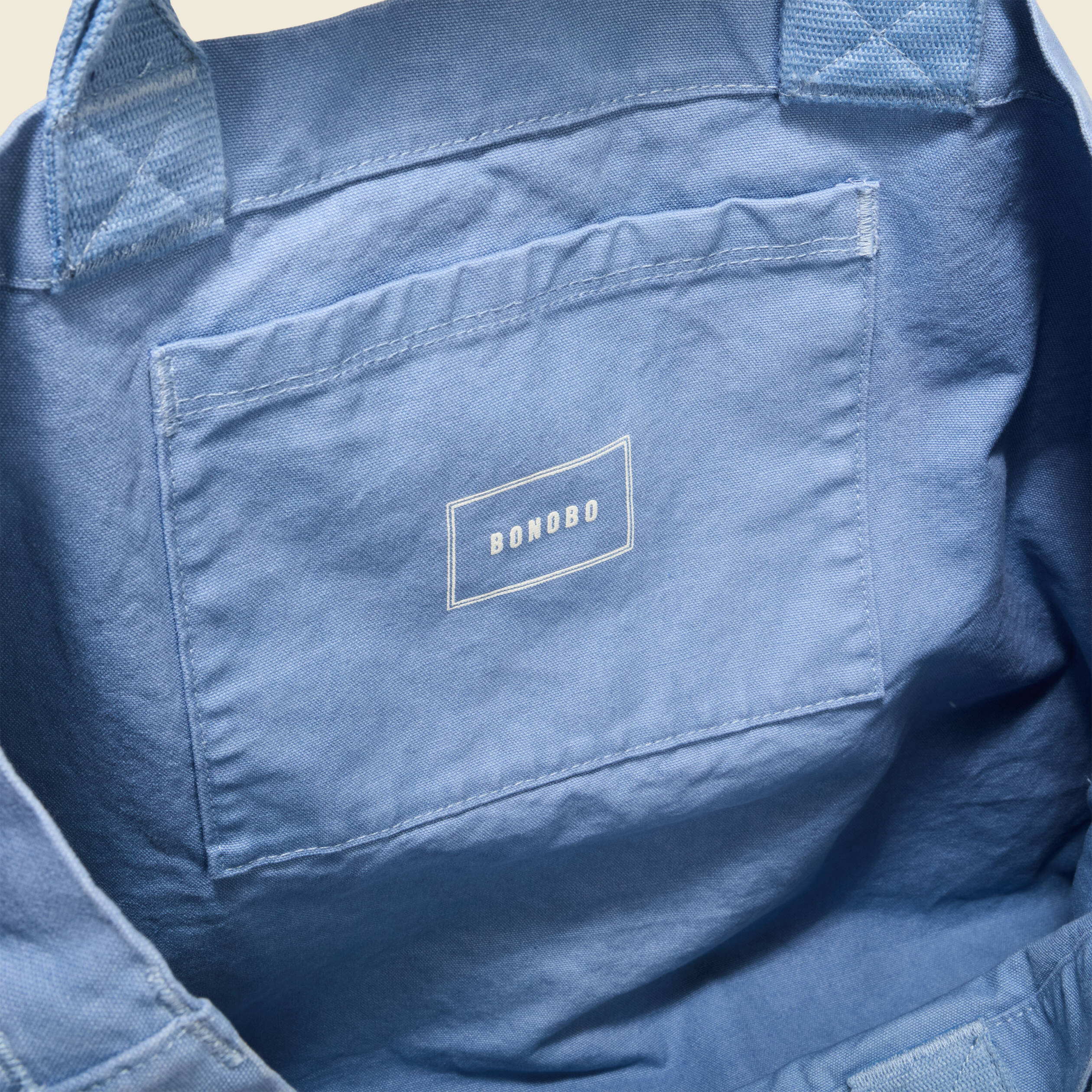 Sac cabas en coton bleu gris homme