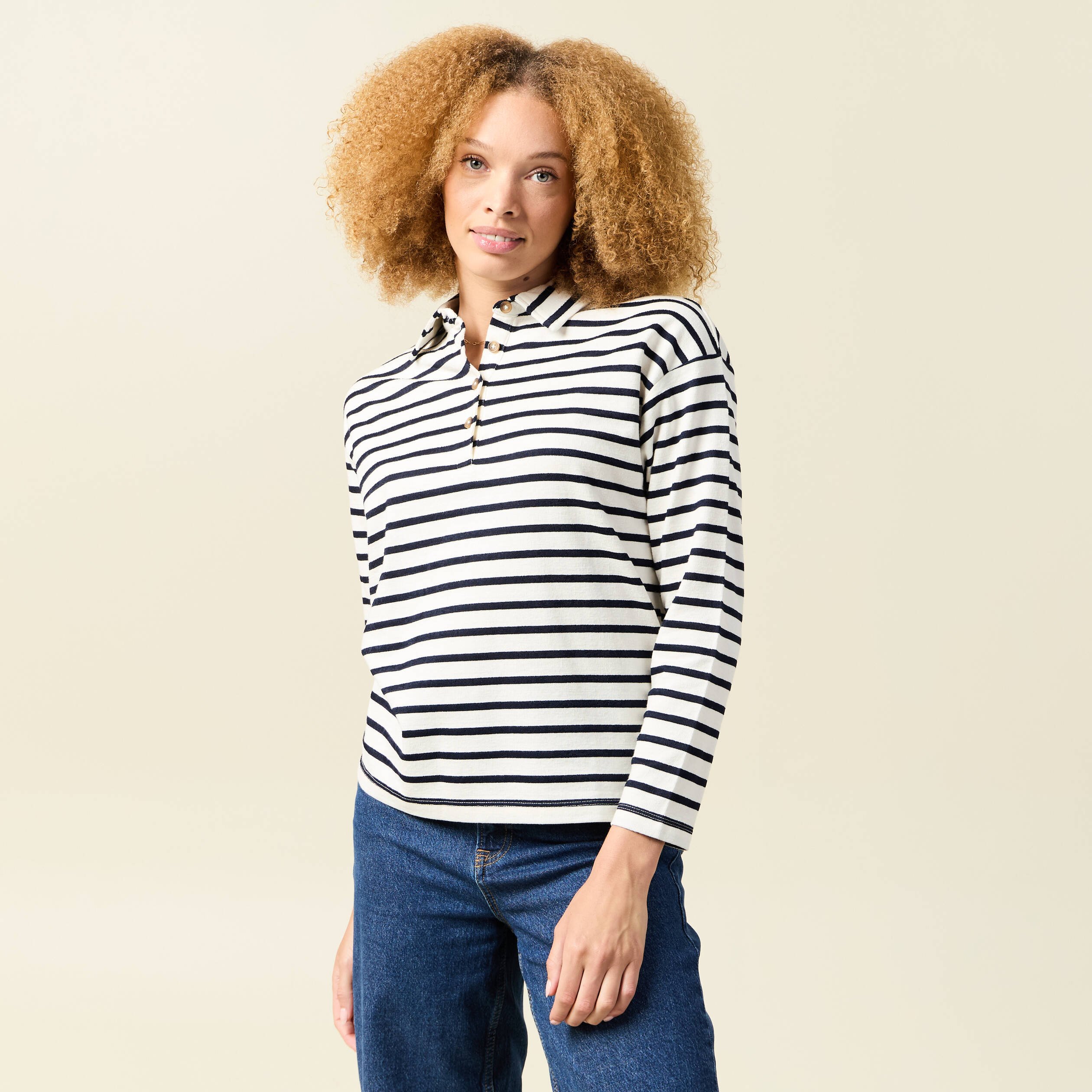 t shirt manches longues ecru femme T-shirt manches longues ecru femme