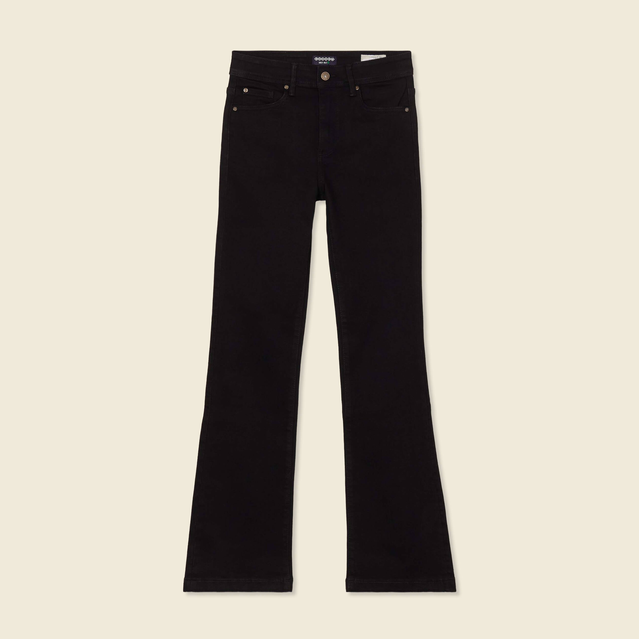 Jeans bootcut denim noir femme