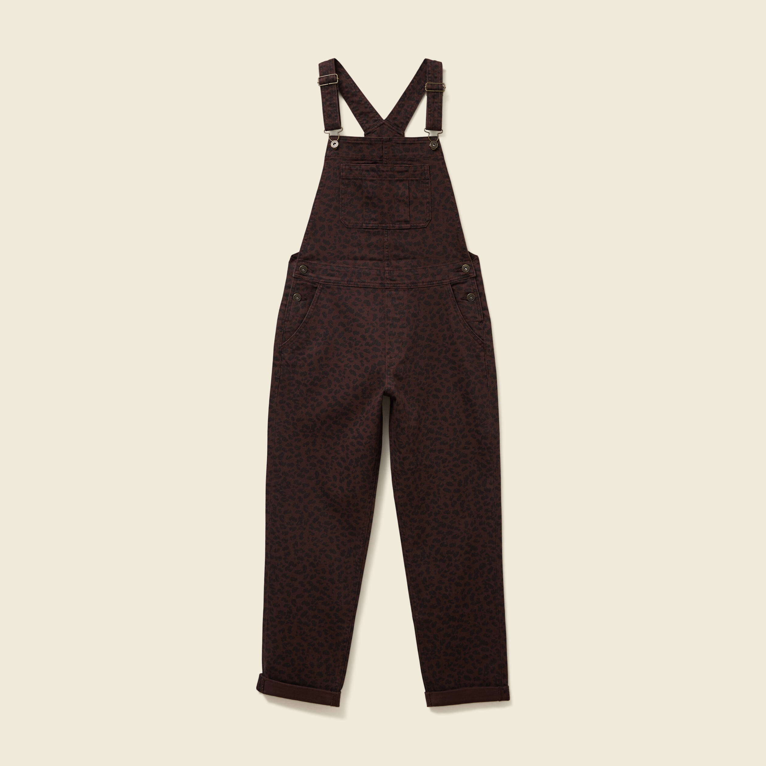 salopette en jeans marron cognac femme Salopette en jeans marron cognac femme
