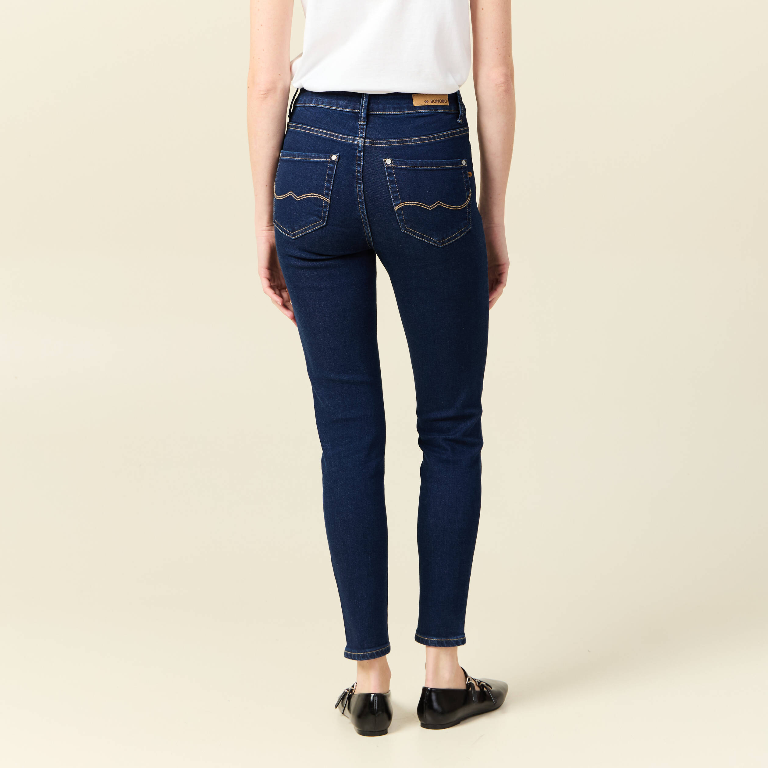 Jeans skinny 7 8eme denim brut femme Bonobo