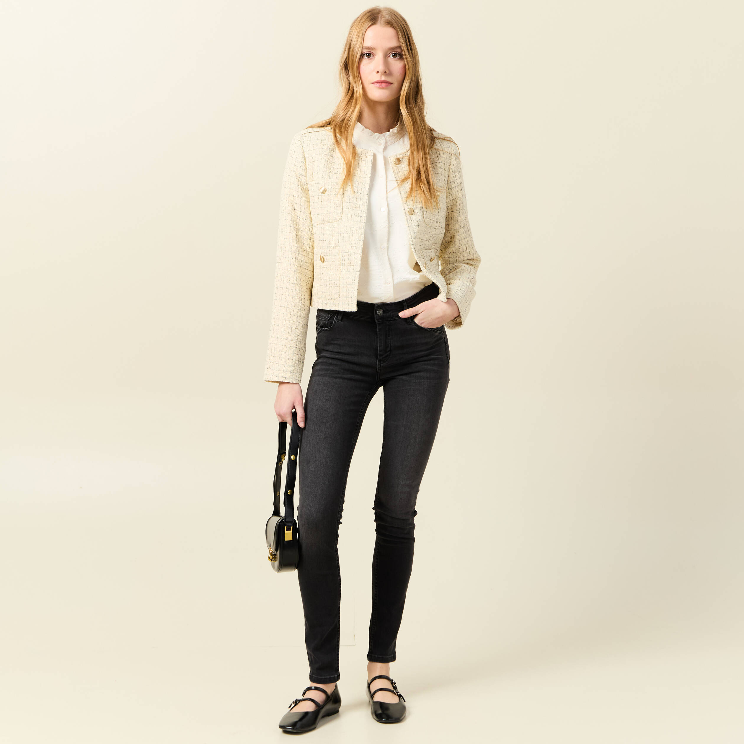 jeans marylin skinny push up denim gris femme Jeans Marylin - skinny push up denim gris femme