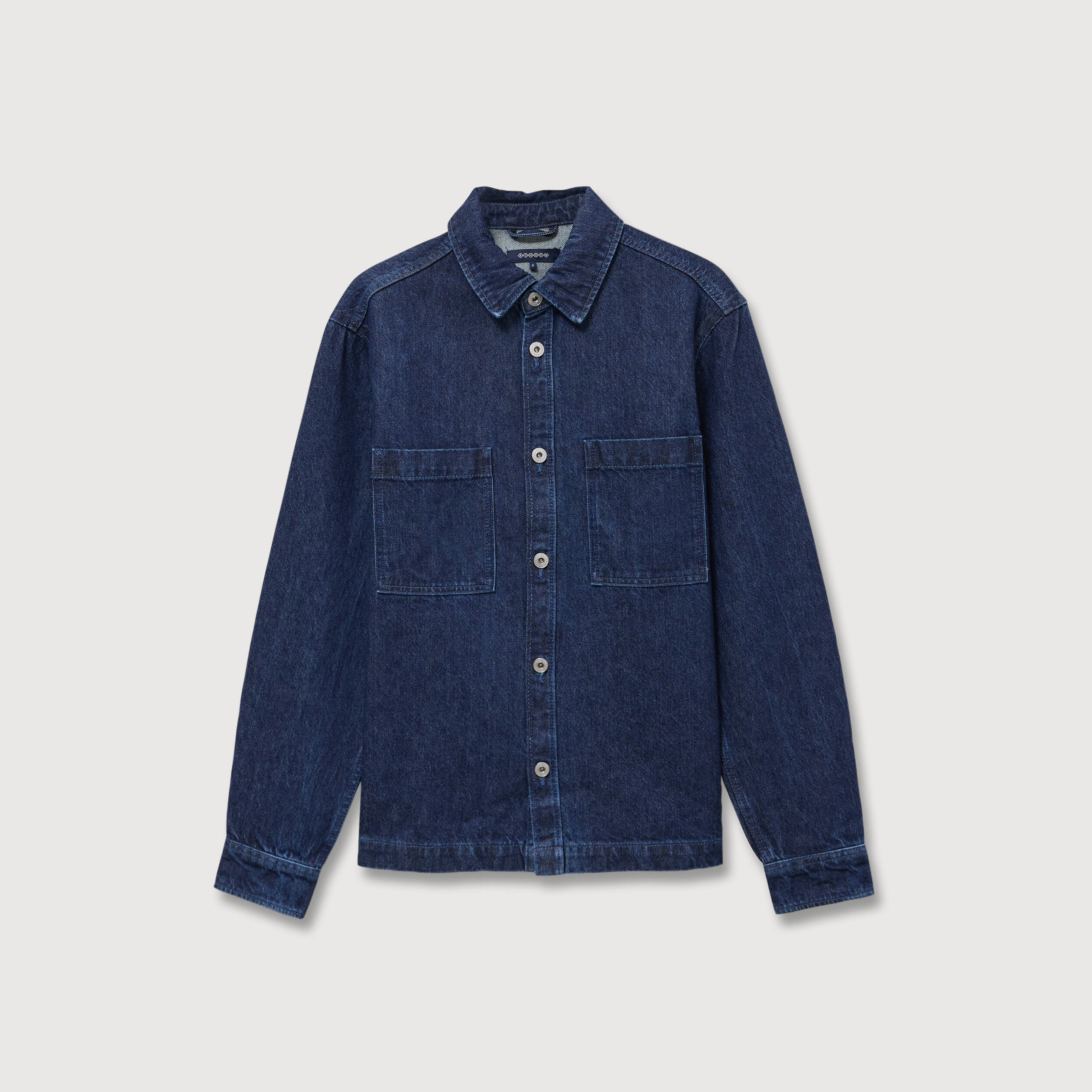 Surchemise en jeans coton coupe droite denim brut homme
