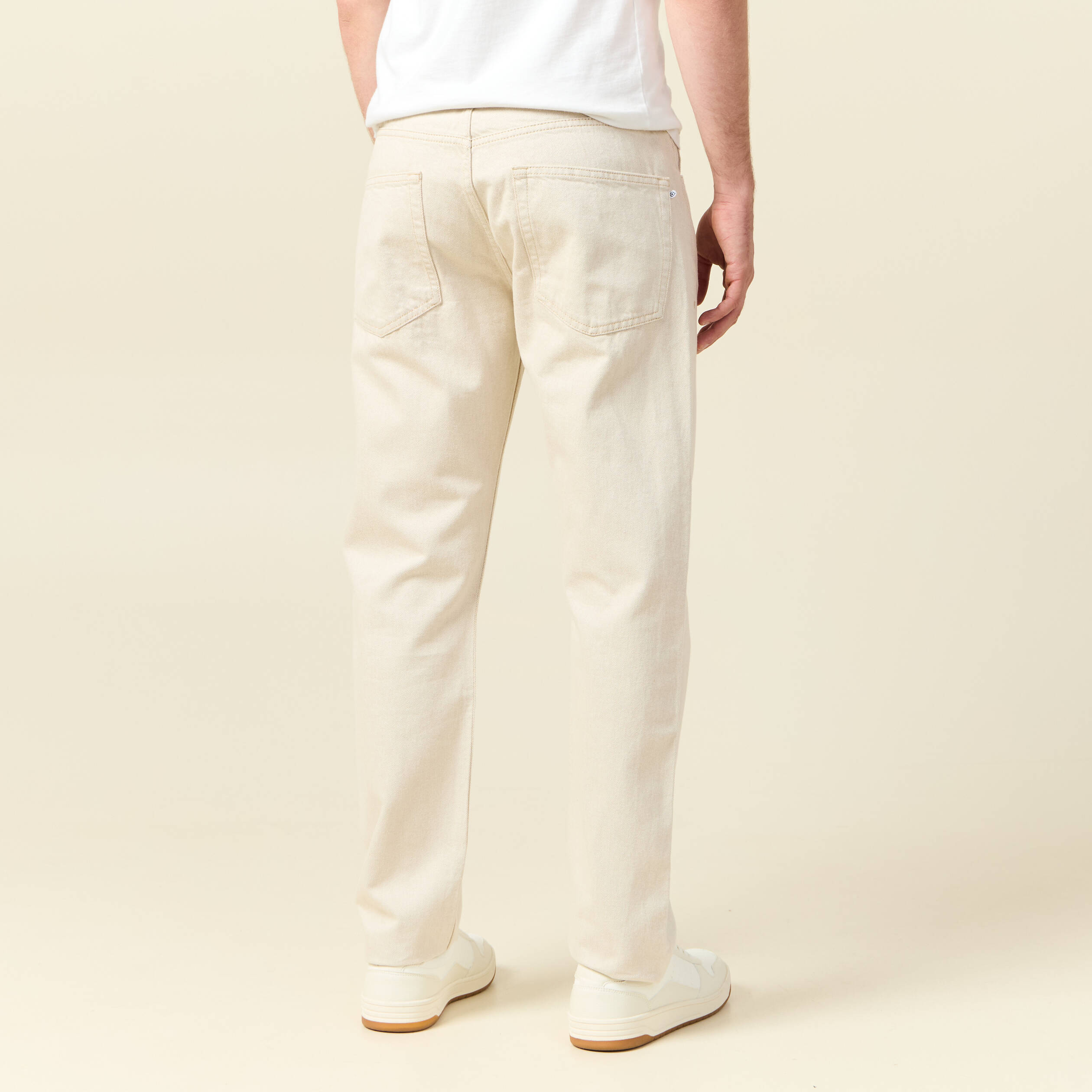 jeans straight longueur 32 en coton ecru homme Jeans straight longueur 32 en coton ecru homme