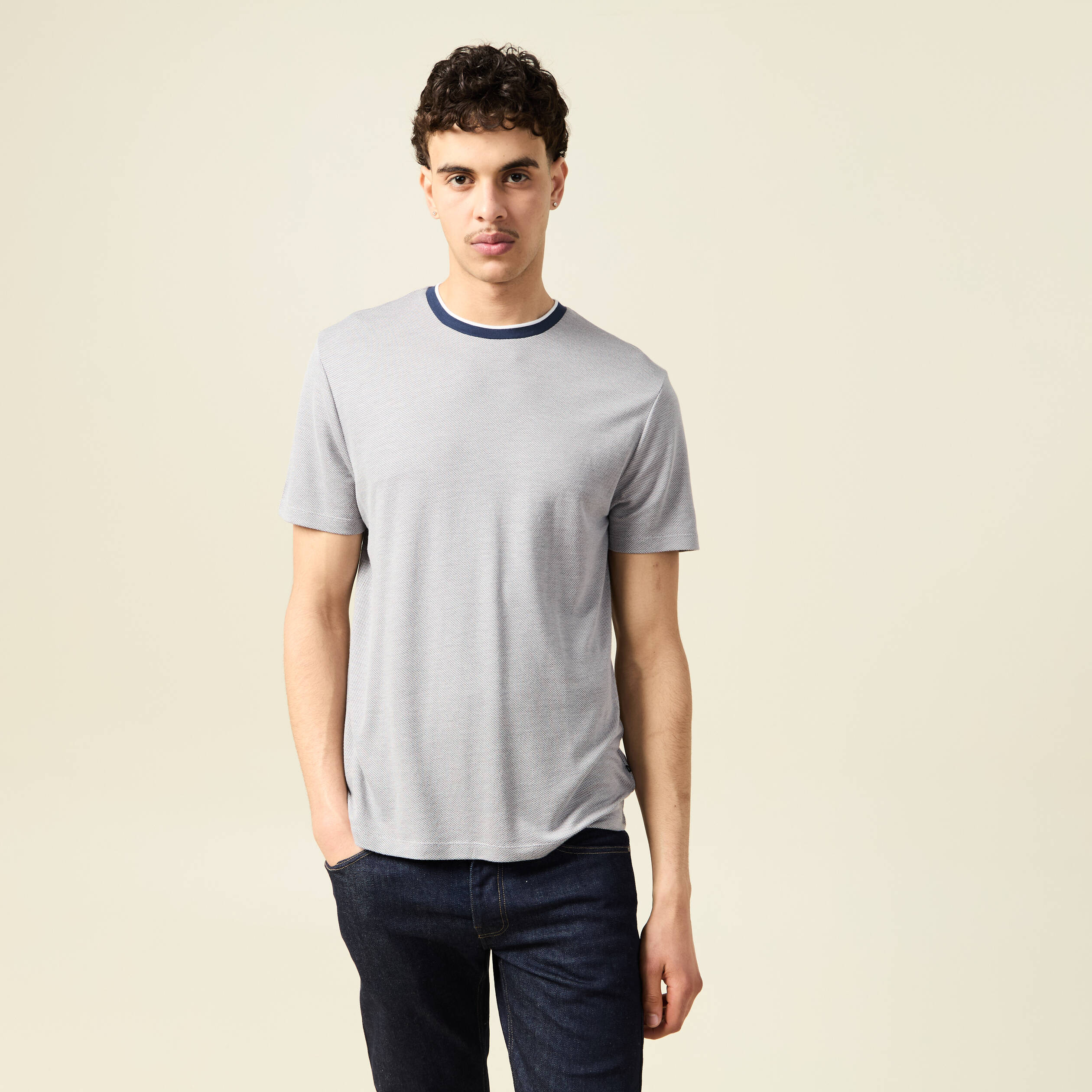 t shirt manches courtes blanc homme T-shirt manches courtes blanc homme