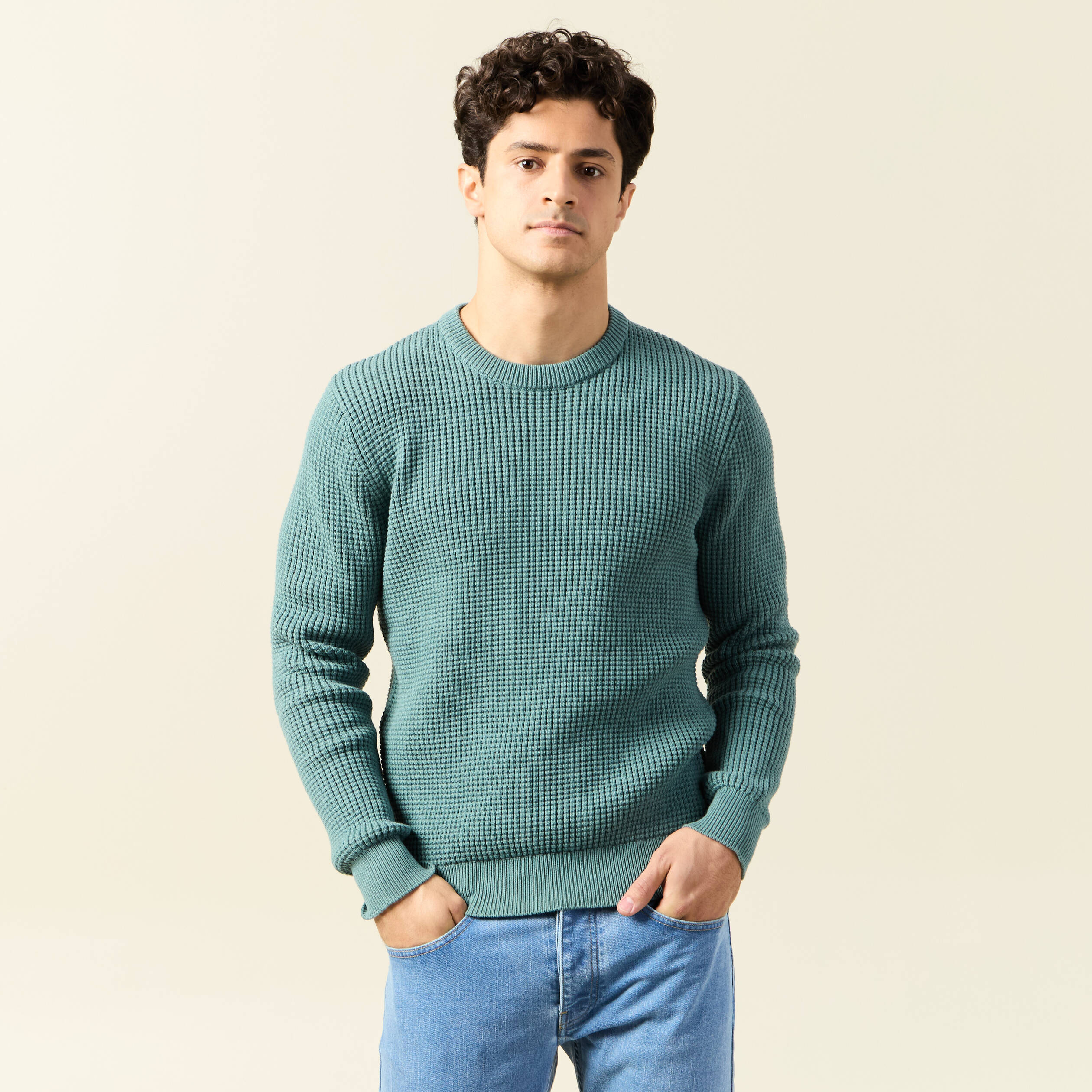 pull eco responsable vert fonce homme Pull éco-responsable vert foncé homme