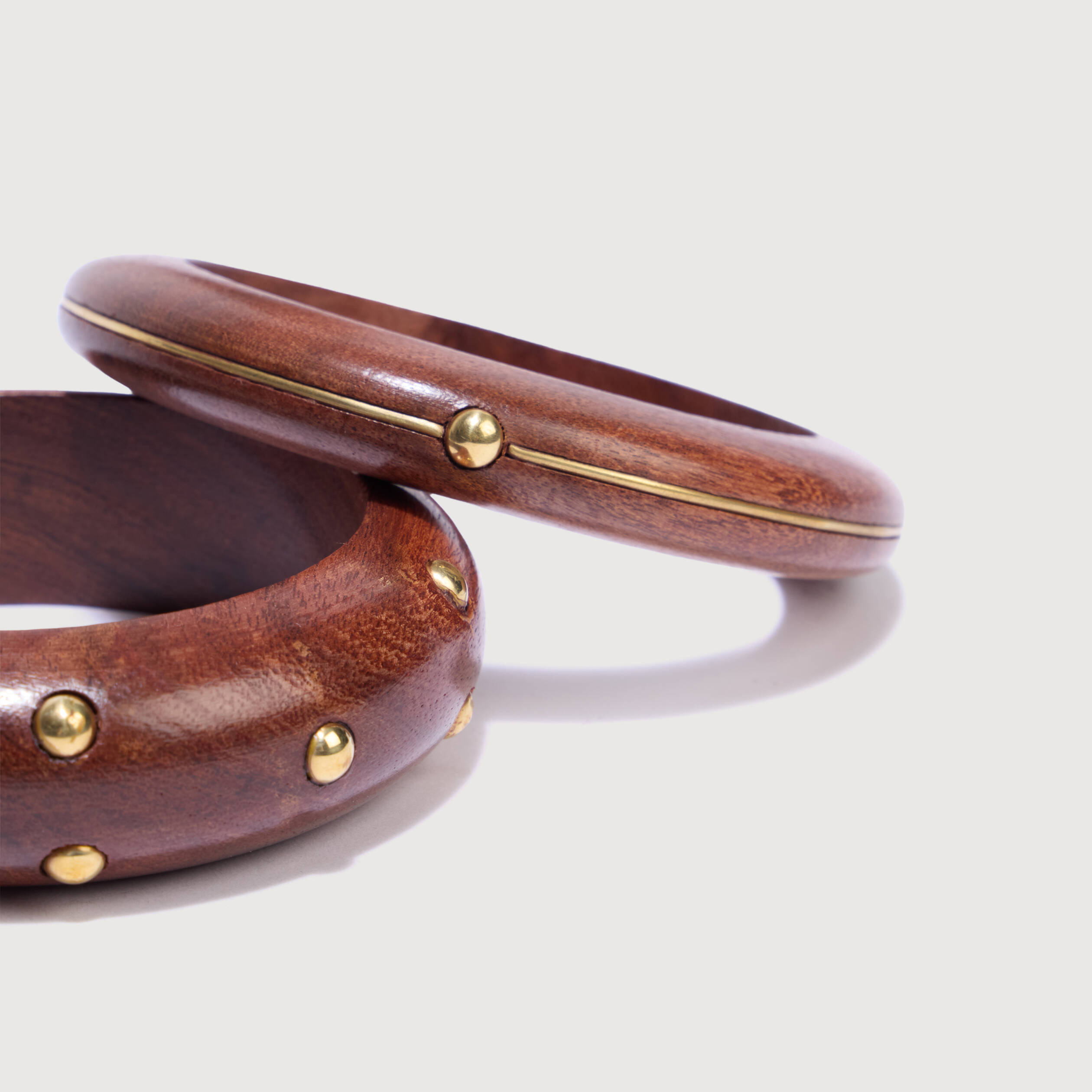 Lot de 2 bracelets marron femme