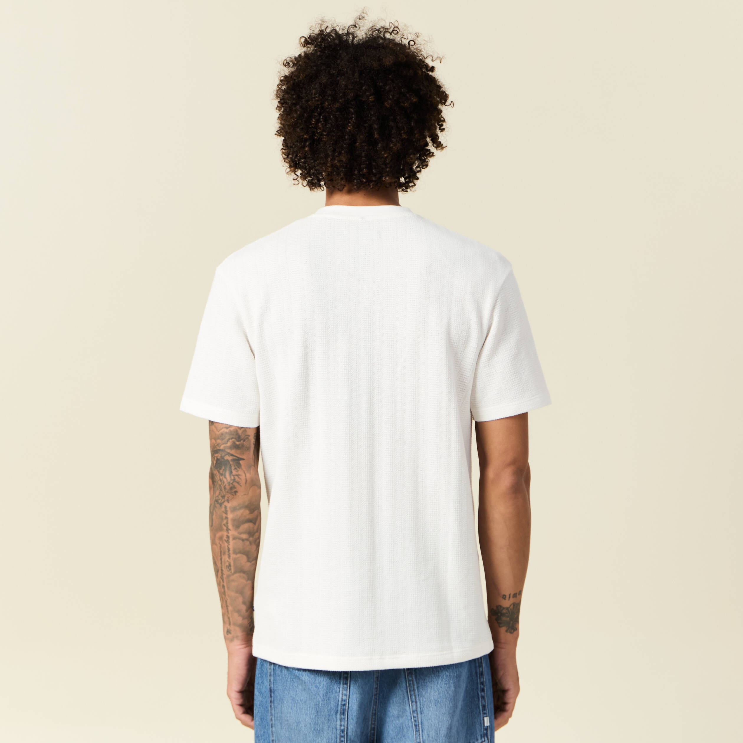 t shirt manches courtes ecru homme T-shirt manches courtes ecru homme